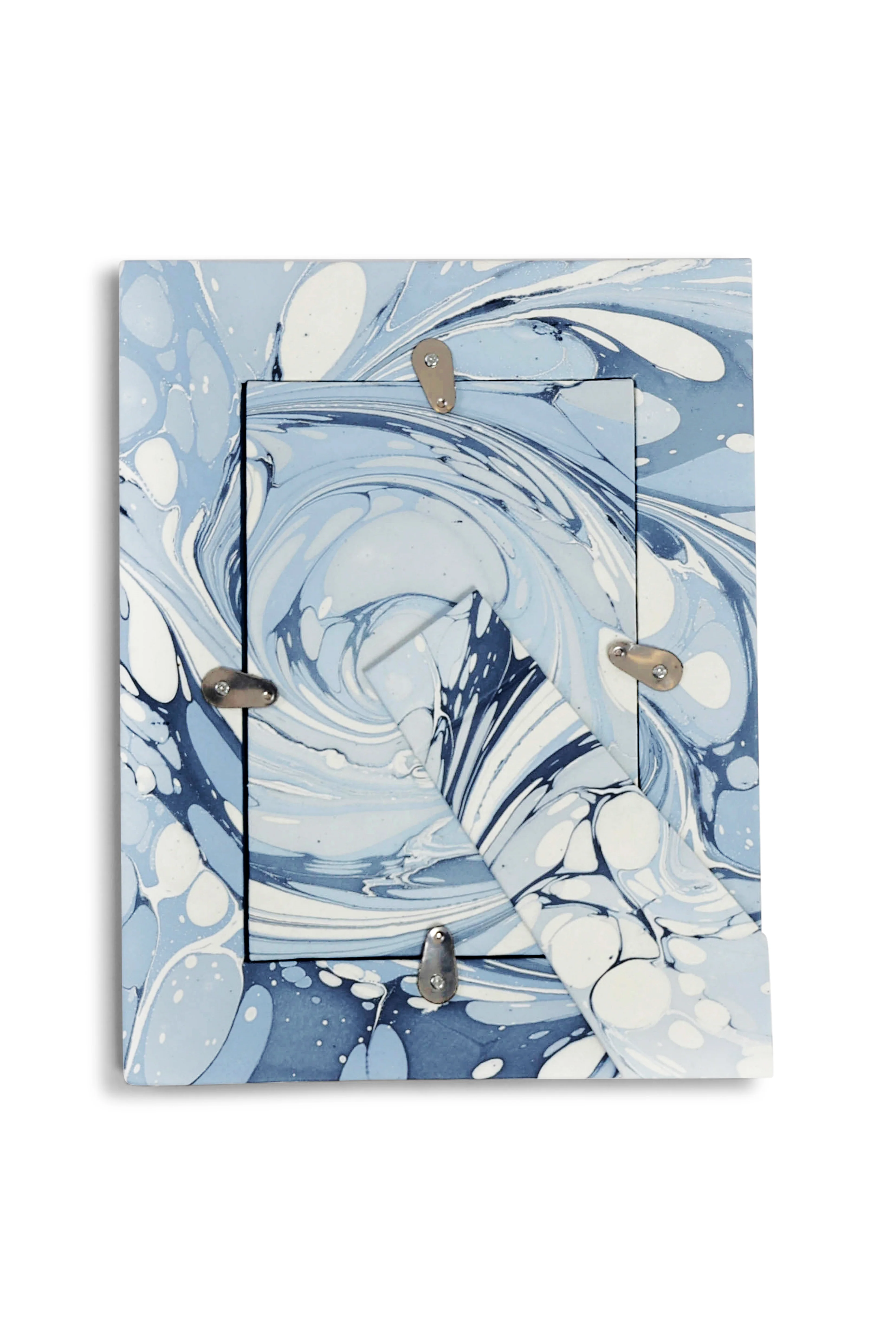 Hand-Marbled Picture Frame in Ocean Wave, 4x6 - Image 3