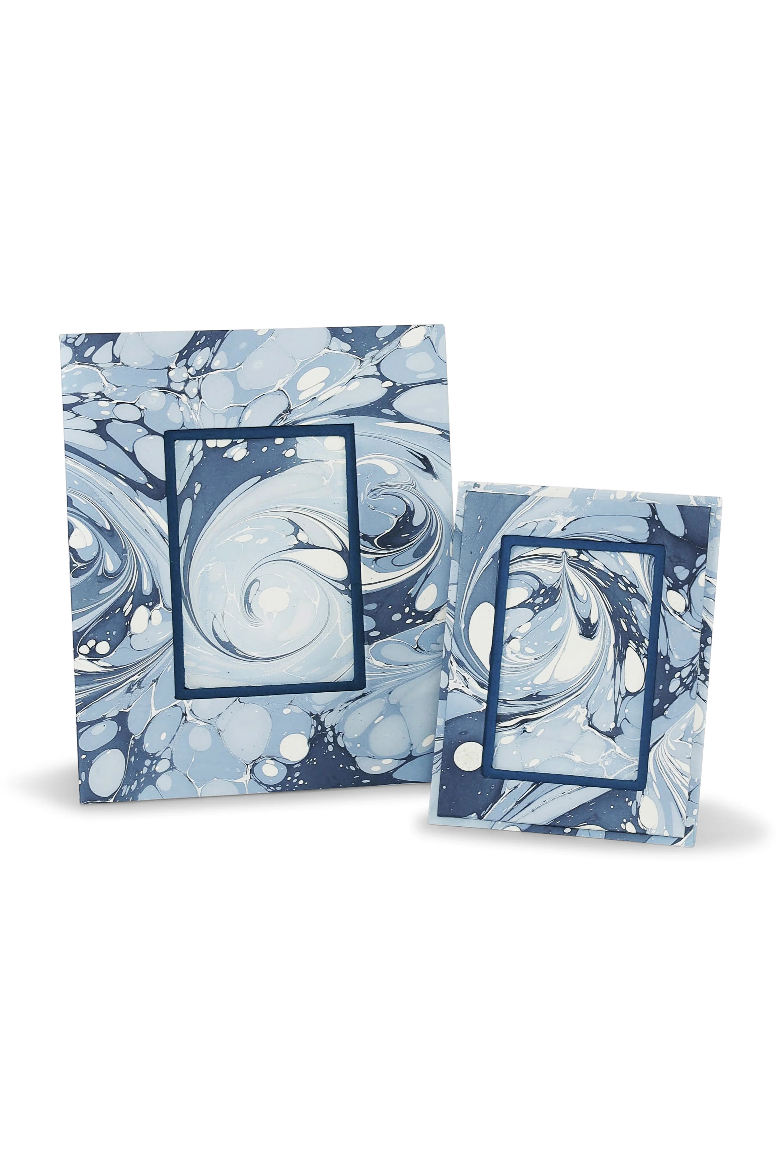 Hand-Marbled Picture Frame in Ocean Wave, 4x6 - Image 4