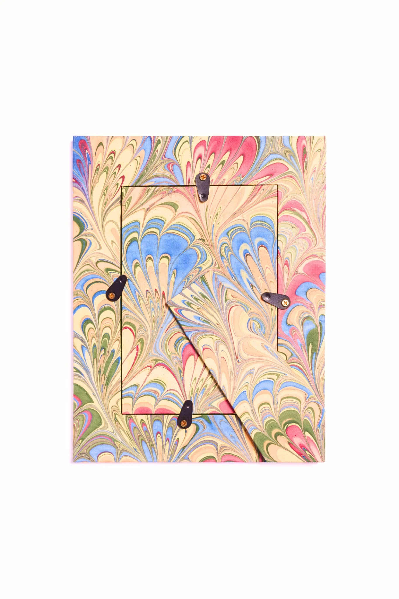 Hand-Marbled Picture Frame in Multicolor, 4x6 - Image 3