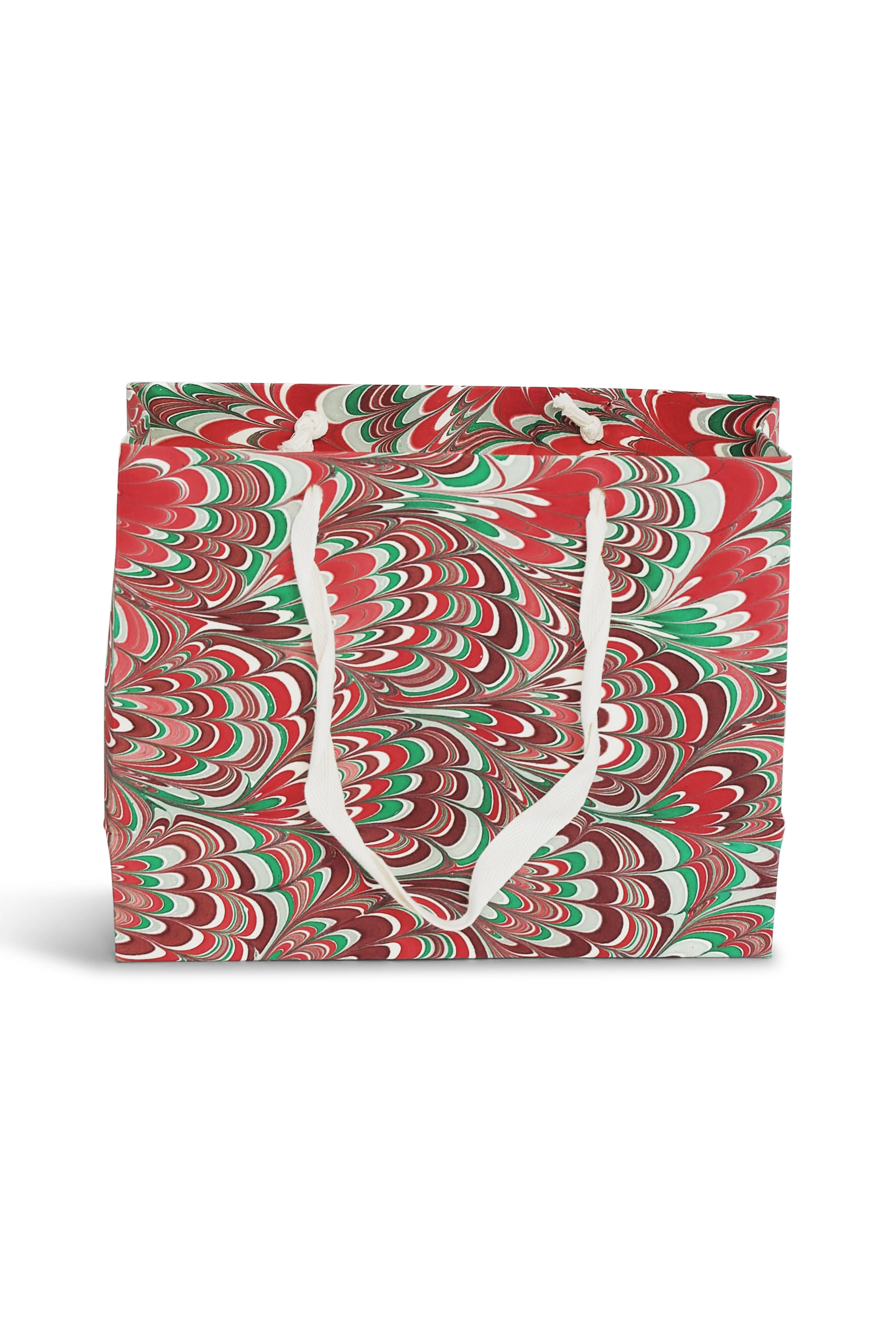 Holiday Festive Hand Marbled Gift Bag - Image 3