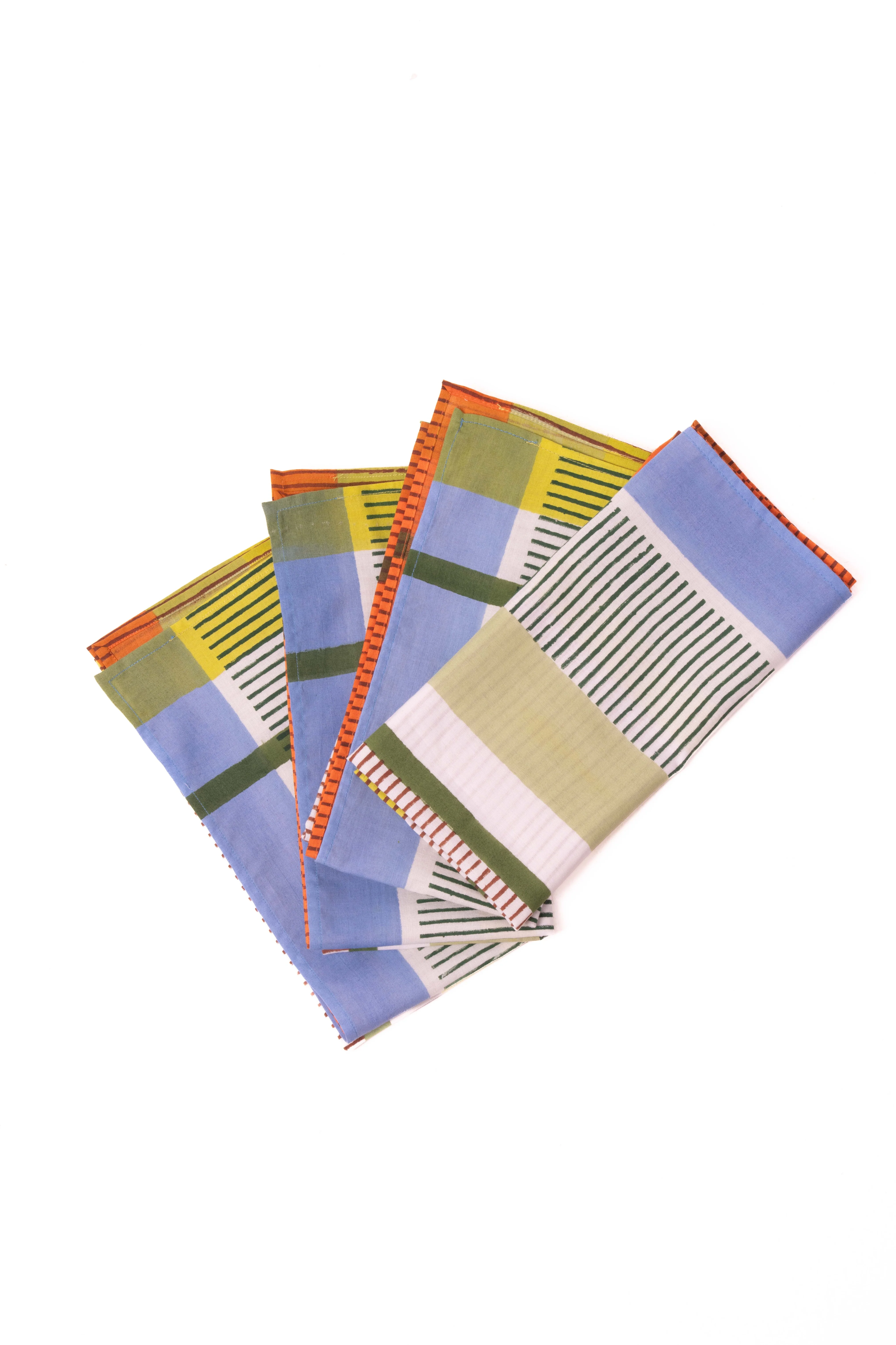 Modernist Striped Napkins, Set of 4 - Image 4