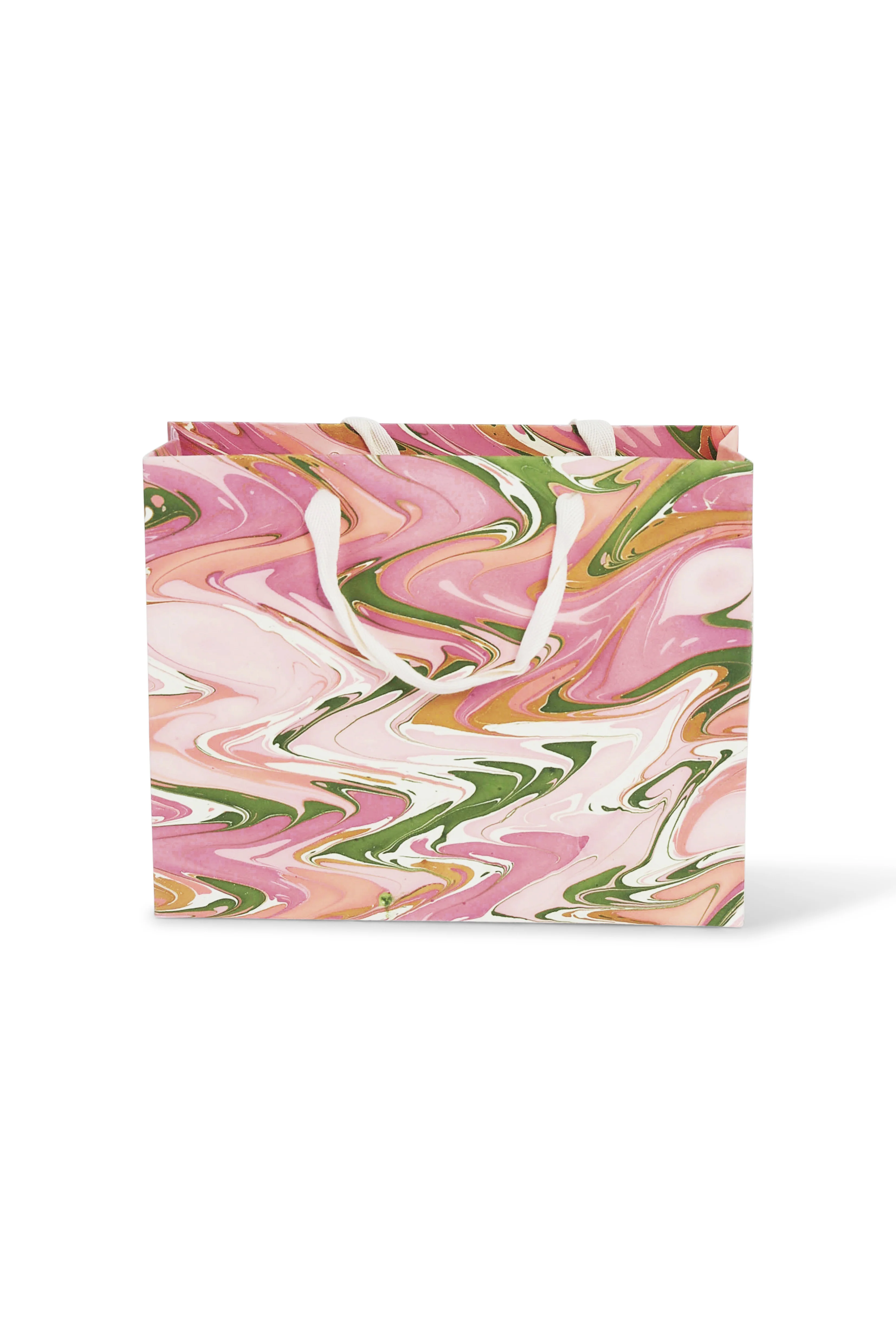 Peony Bloom Hand Marbled Gift Bag - Image 3