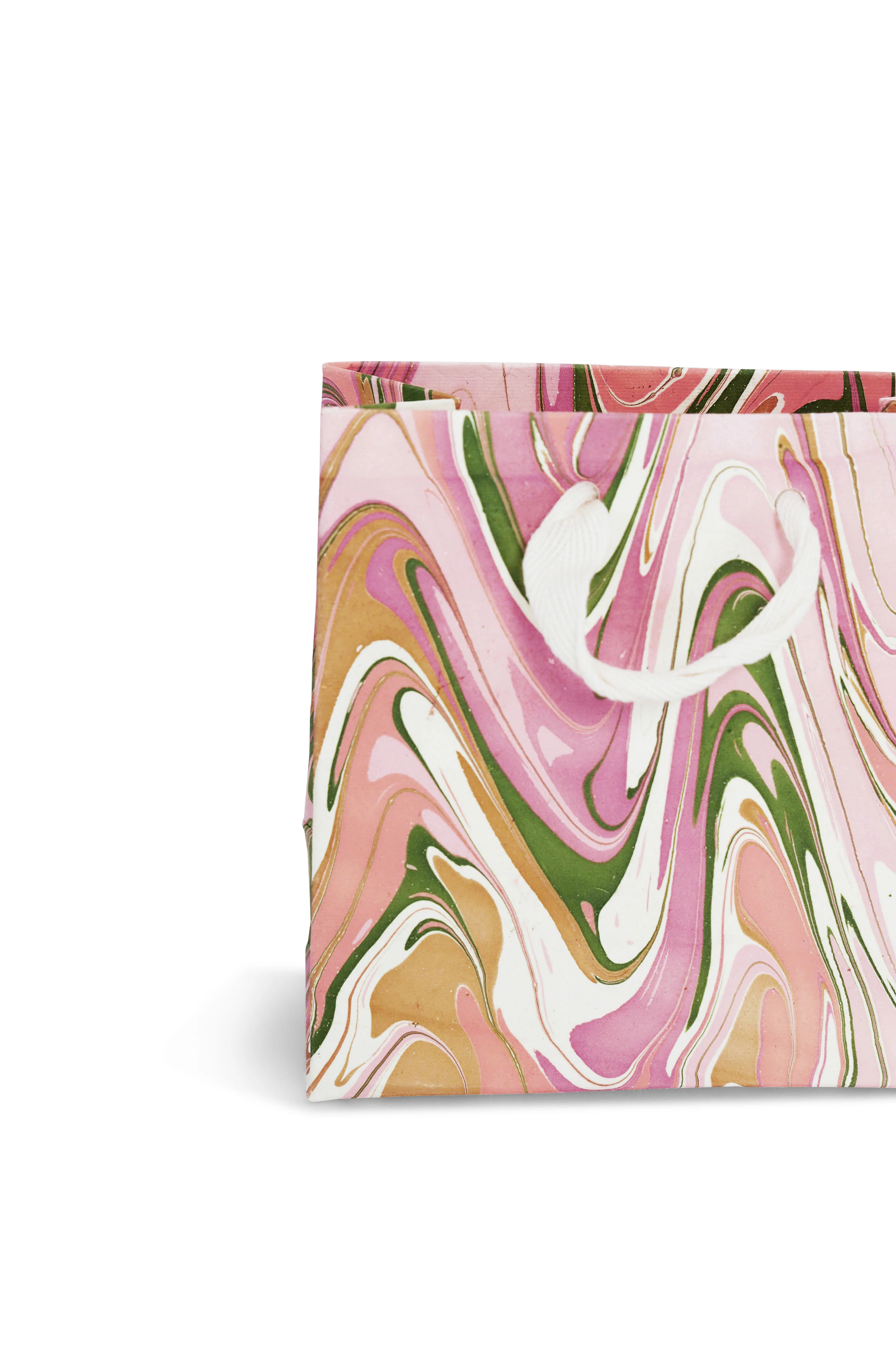 Peony Bloom Hand Marbled Gift Bag - Image 4