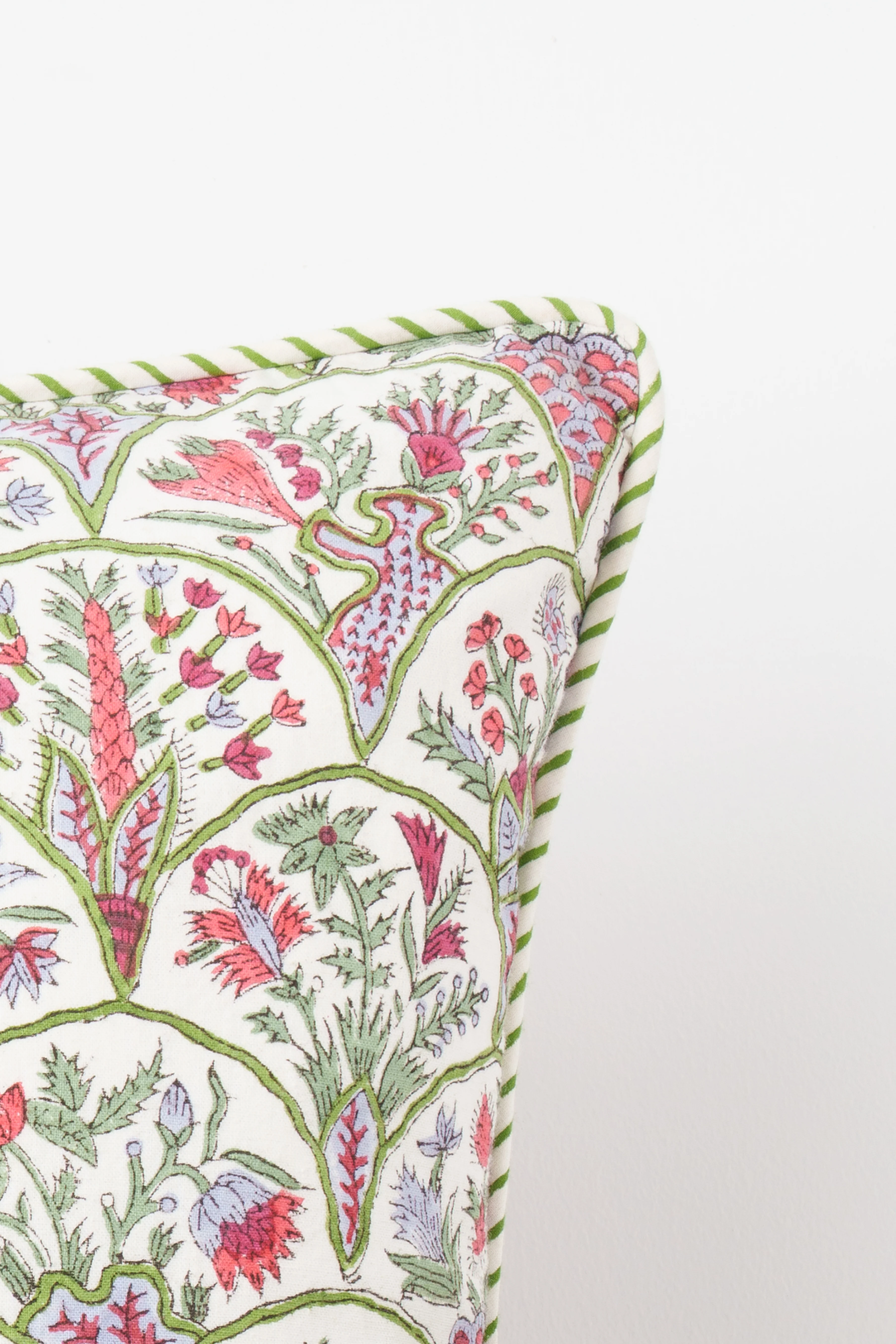 Pink Arch Blockprint Reversible Pillow - Image 3