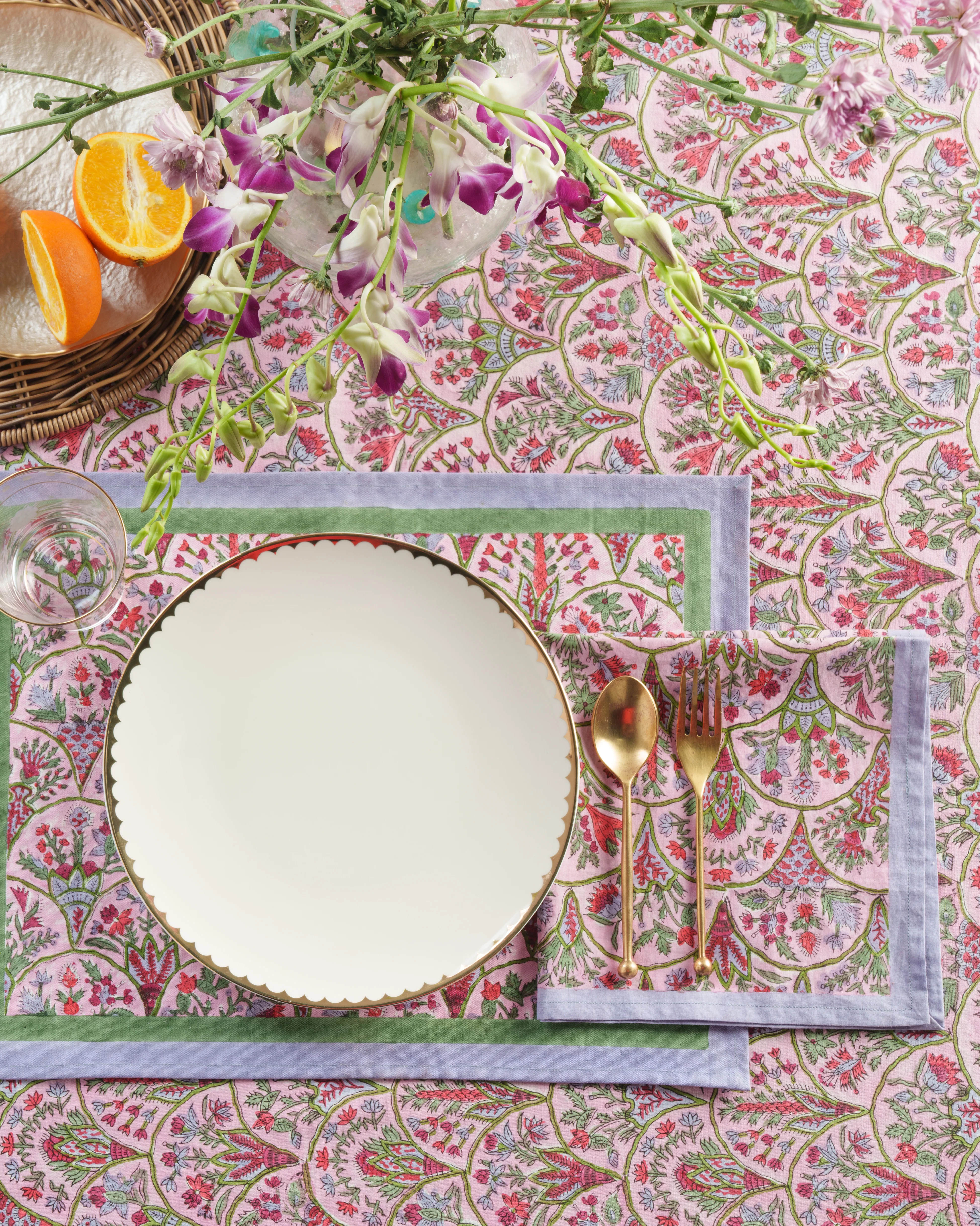 Pink Arch Blockprint Placemat - Image 3