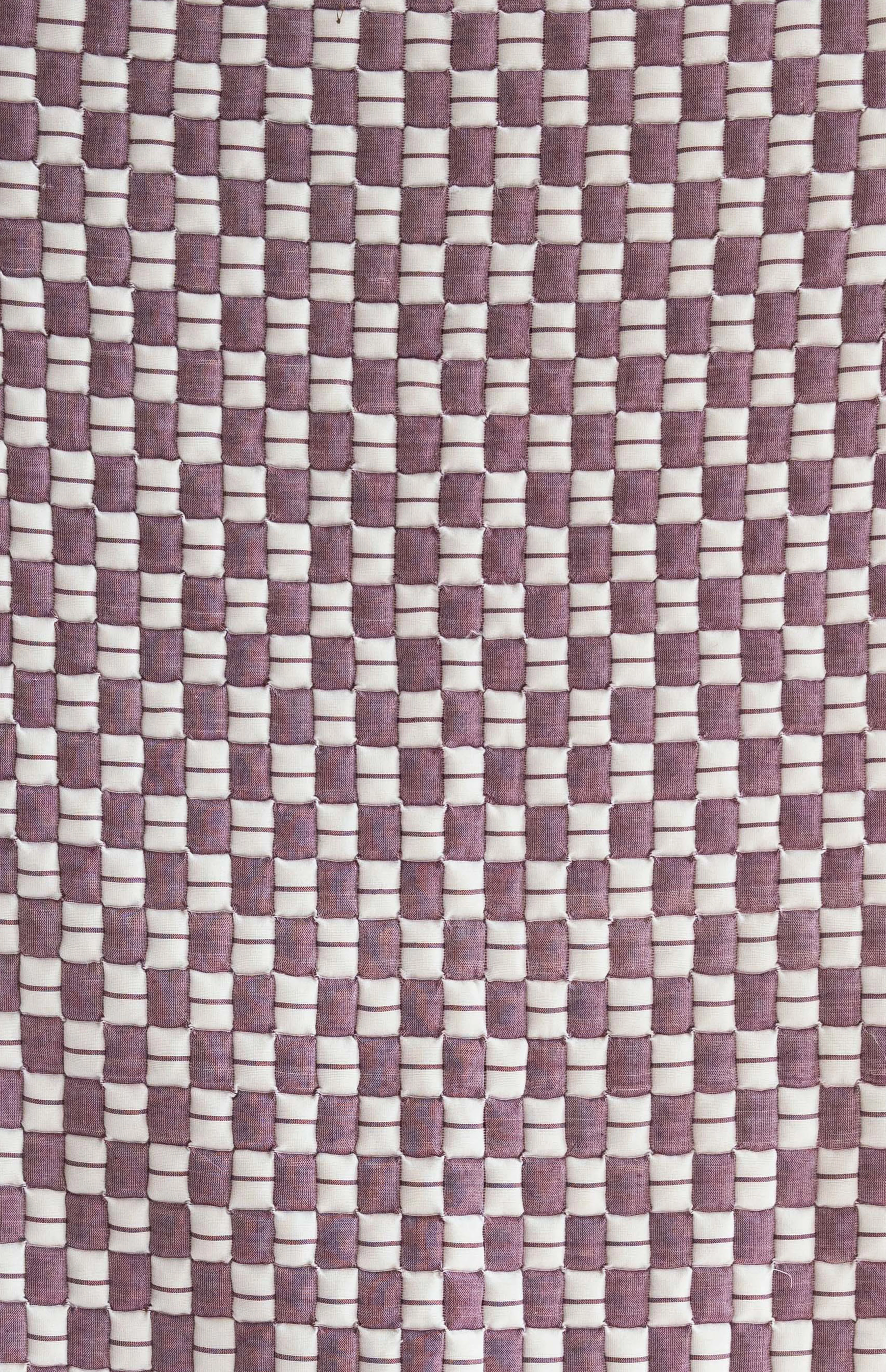 Purple Checkered Sujani Quilt - Image 5