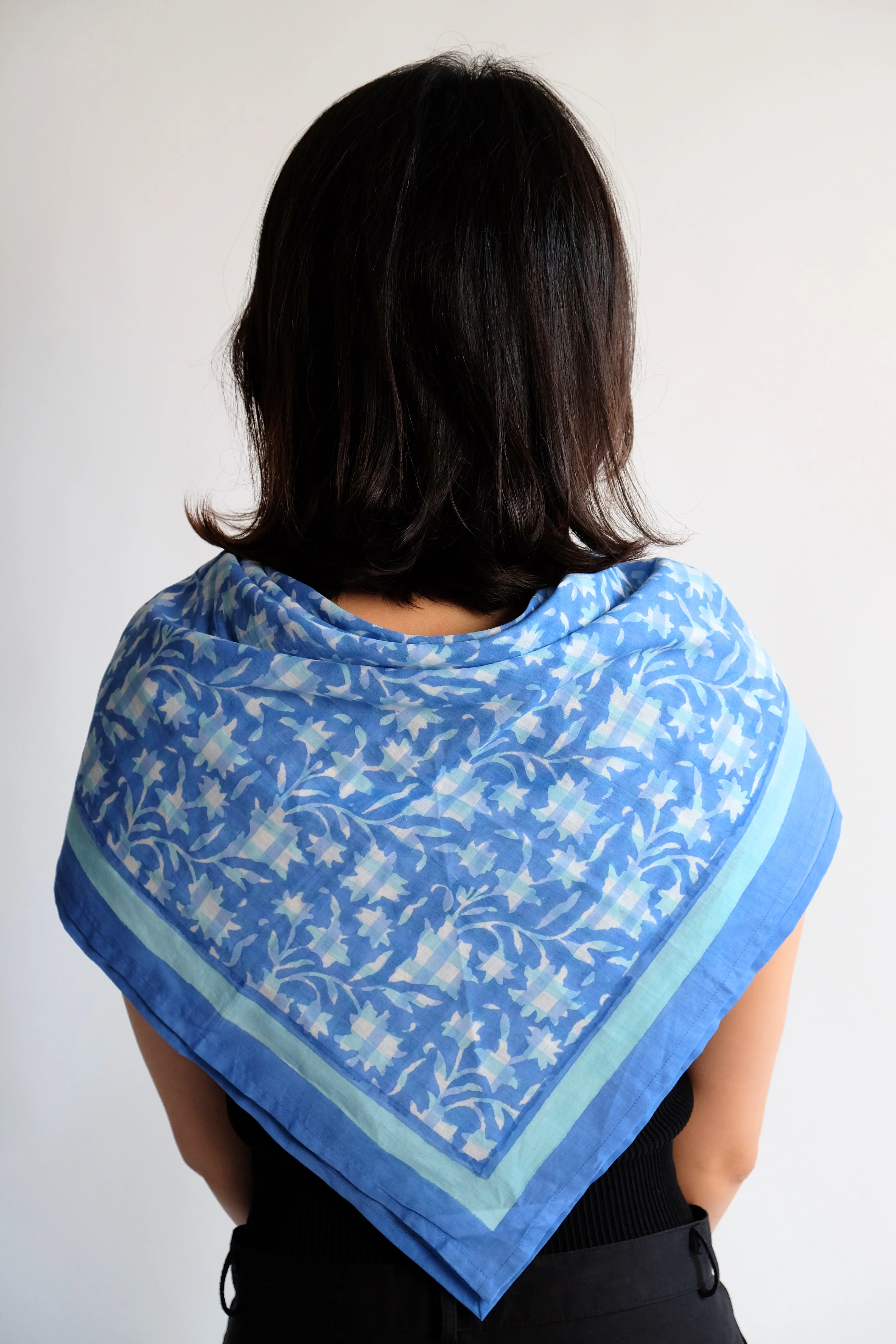 Sana Organic Cotton Blockprint Scarf - Image 6
