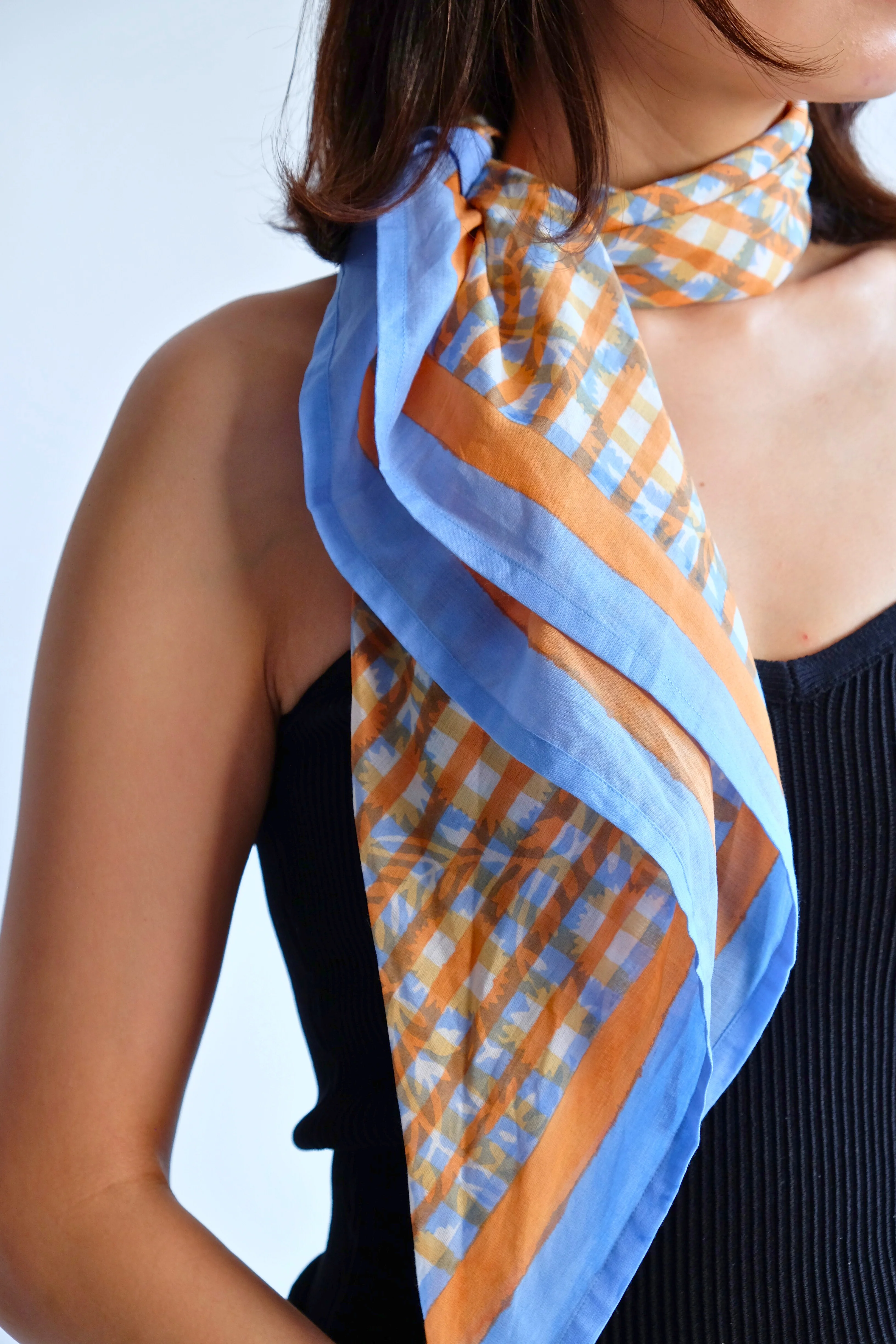 Sophia Organic Cotton Blockprint Scarf - Image 5