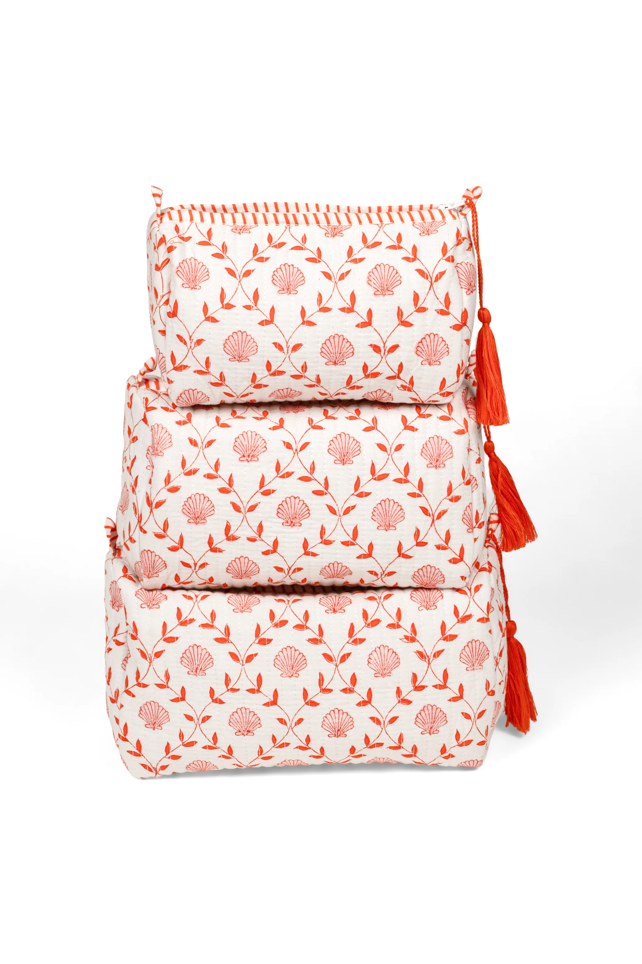Seashell Blockprint Makeup Bag - Image 2