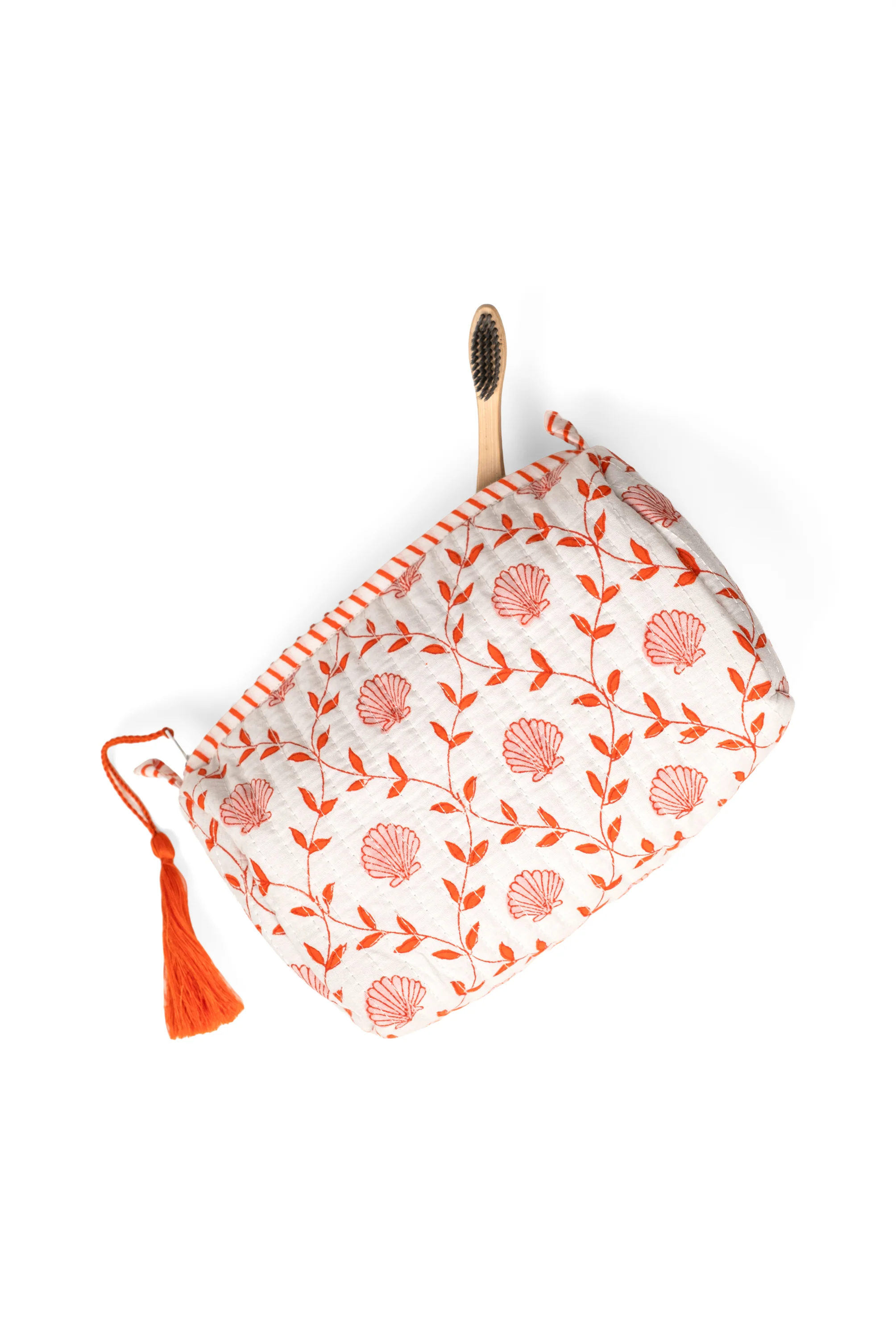 Seashell Blockprint Makeup Bag - Image 3