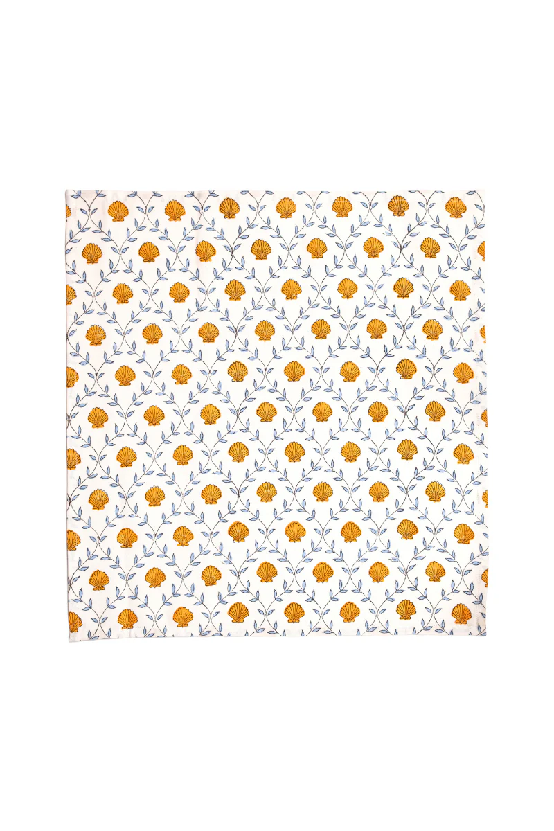 Seashell Blockprint Napkins, Set of 4 - Image 5