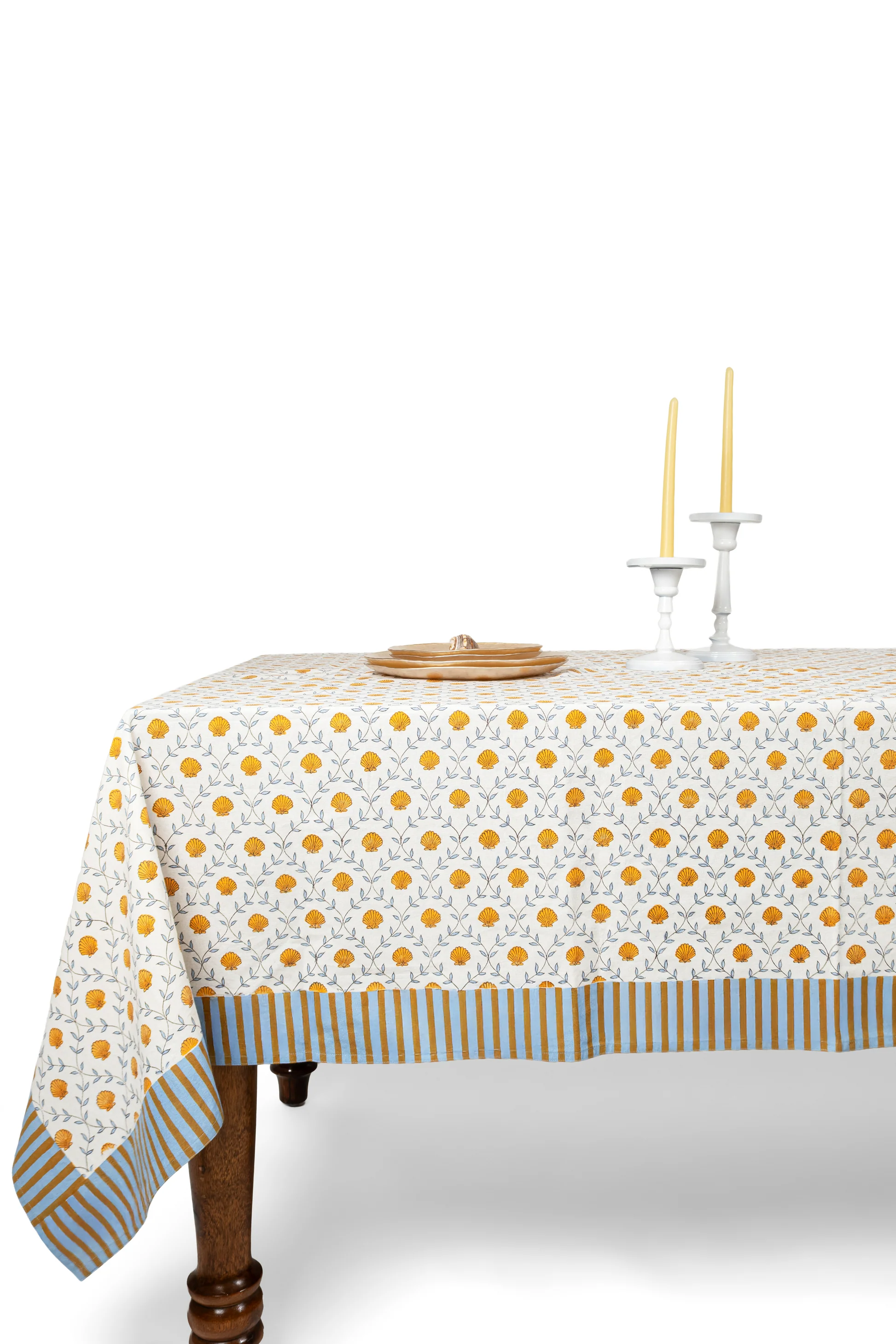 Seashell Blockprint Tablecloth - Image 2