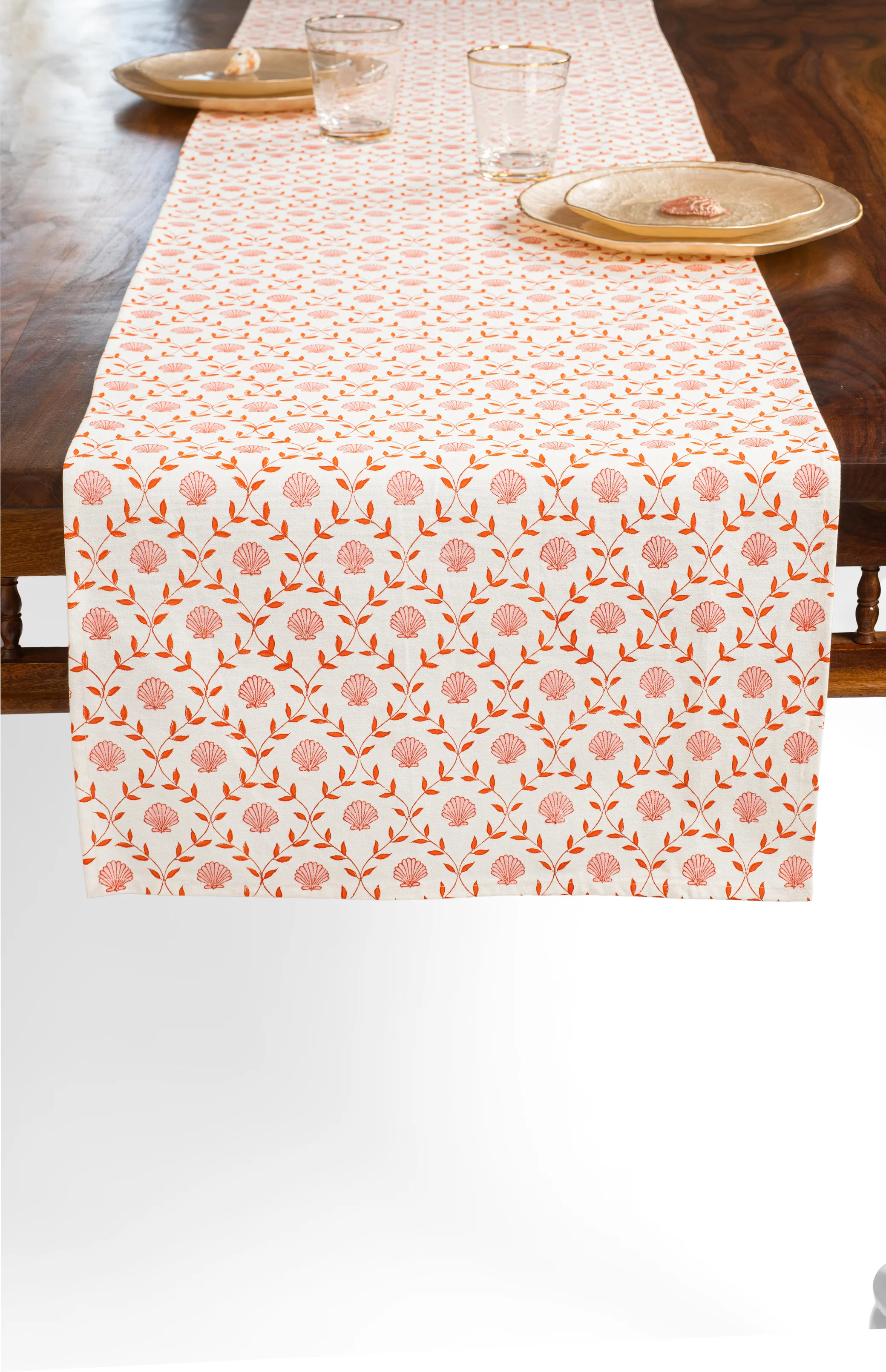Seashell Blockprint Tablerunner - Image 2