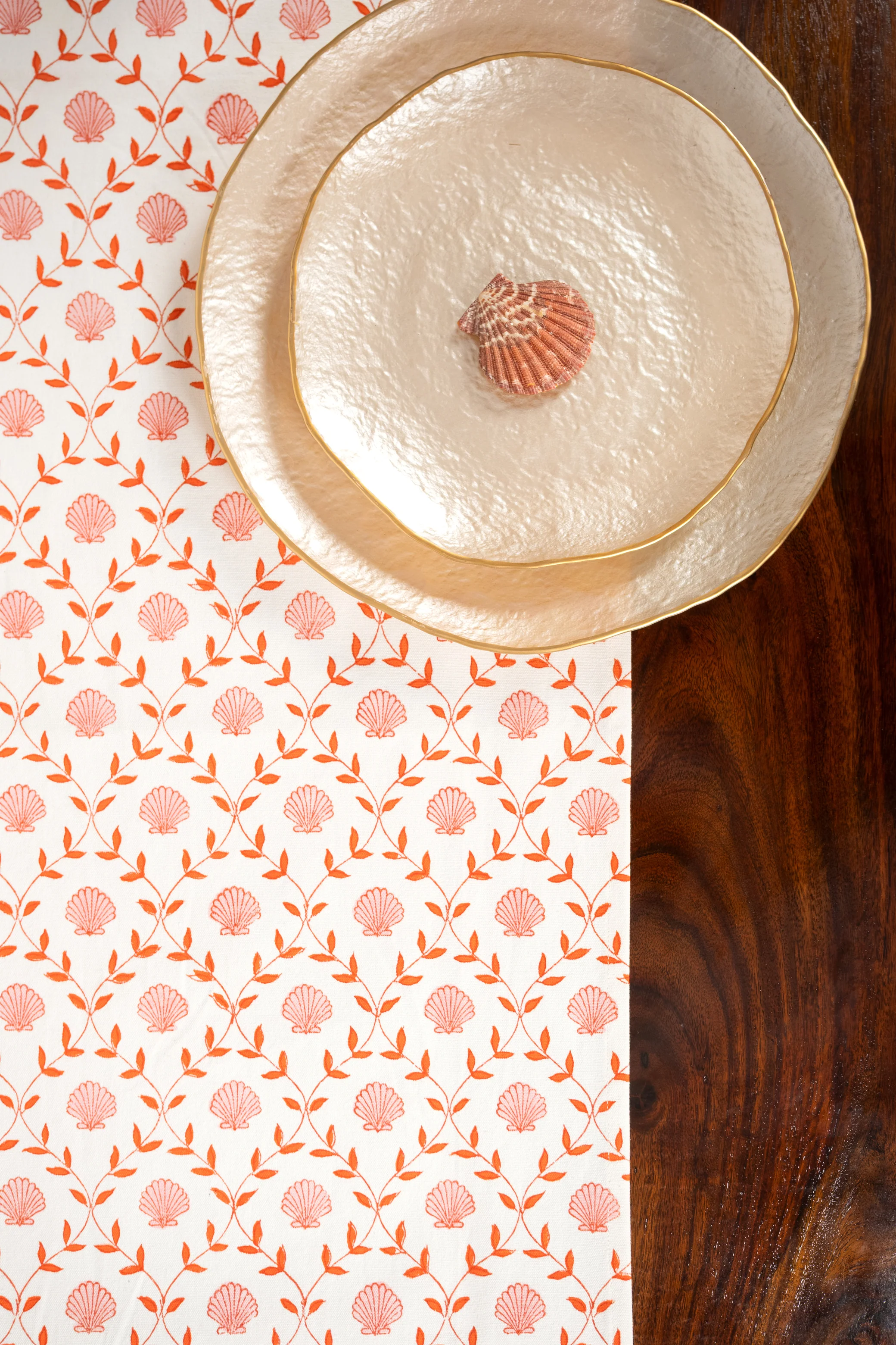 Seashell Blockprint Tablerunner - Image 4