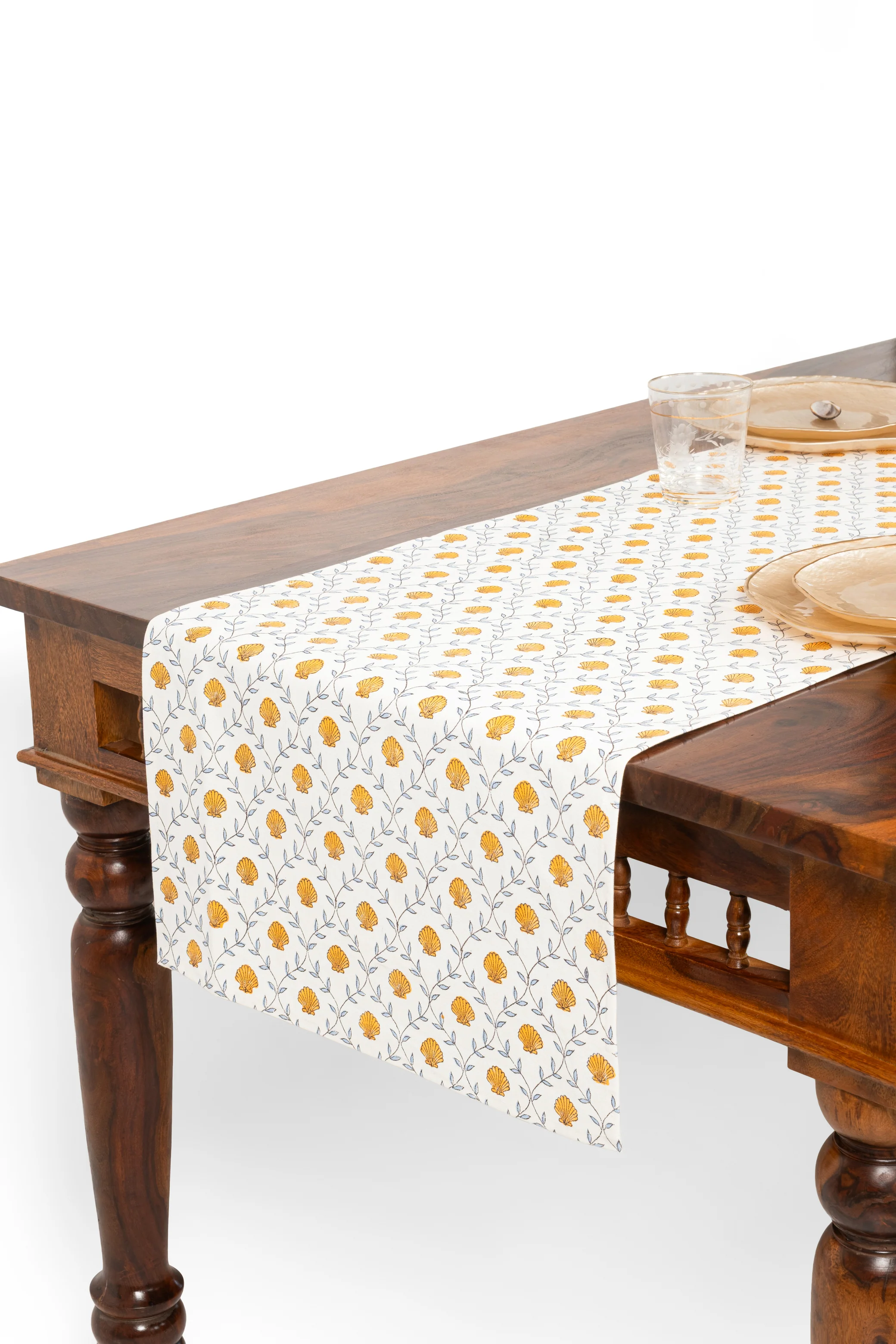 Seashell Blockprint Tablerunner - Image 5