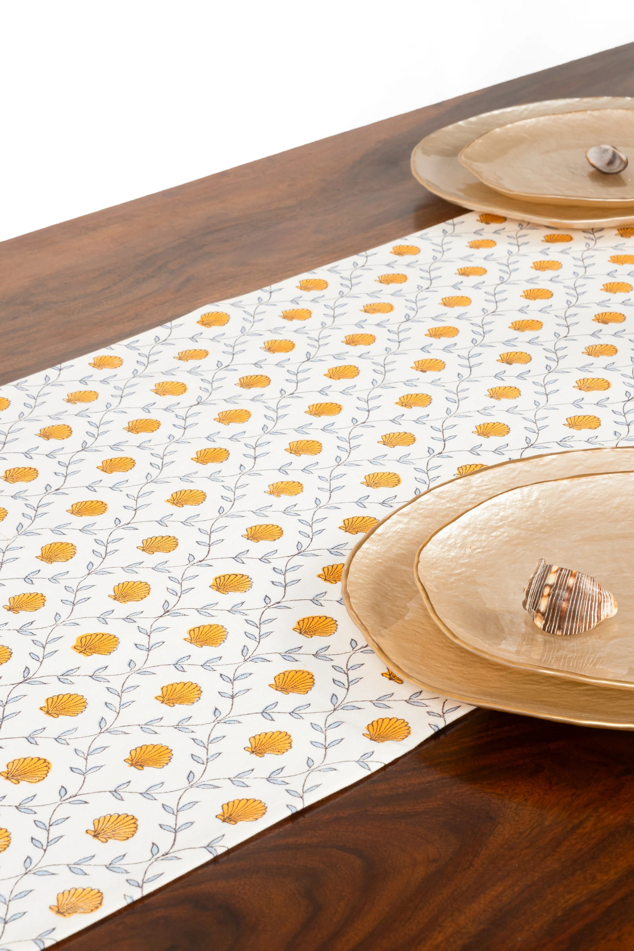 Seashell Blockprint Tablerunner - Image 7