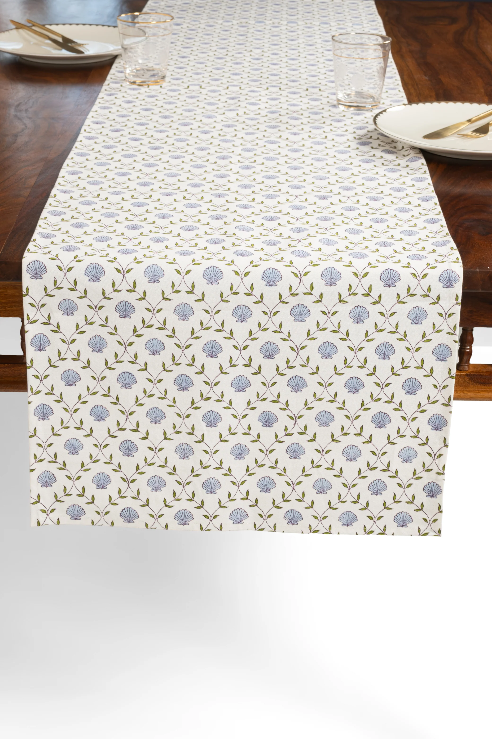 Seashell Blockprint Tablerunner - Image 9