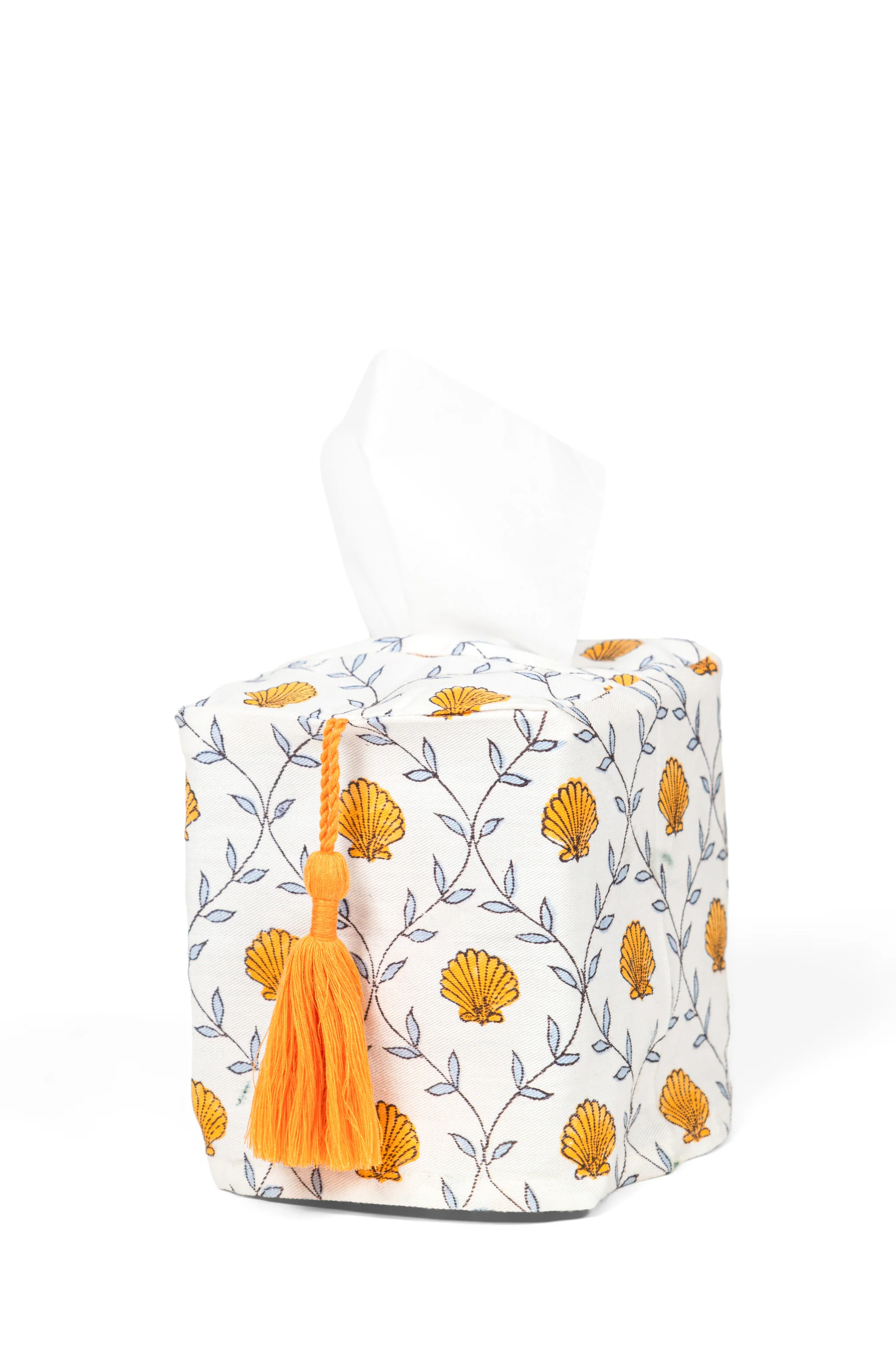 Seashell Blockprint Tissue Box Cover - Image 3