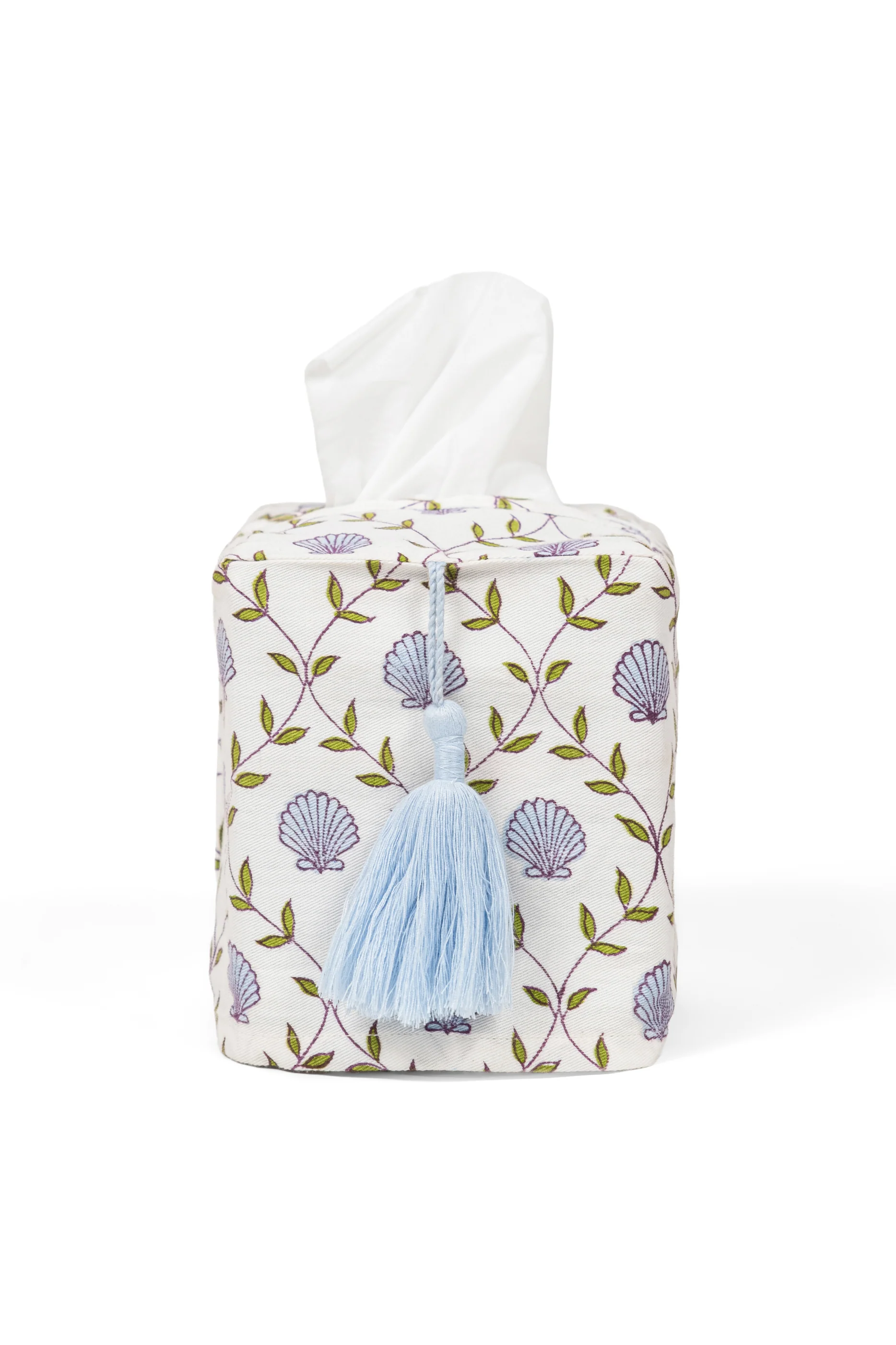 Seashell Blockprint Tissue Box Cover - Image 4