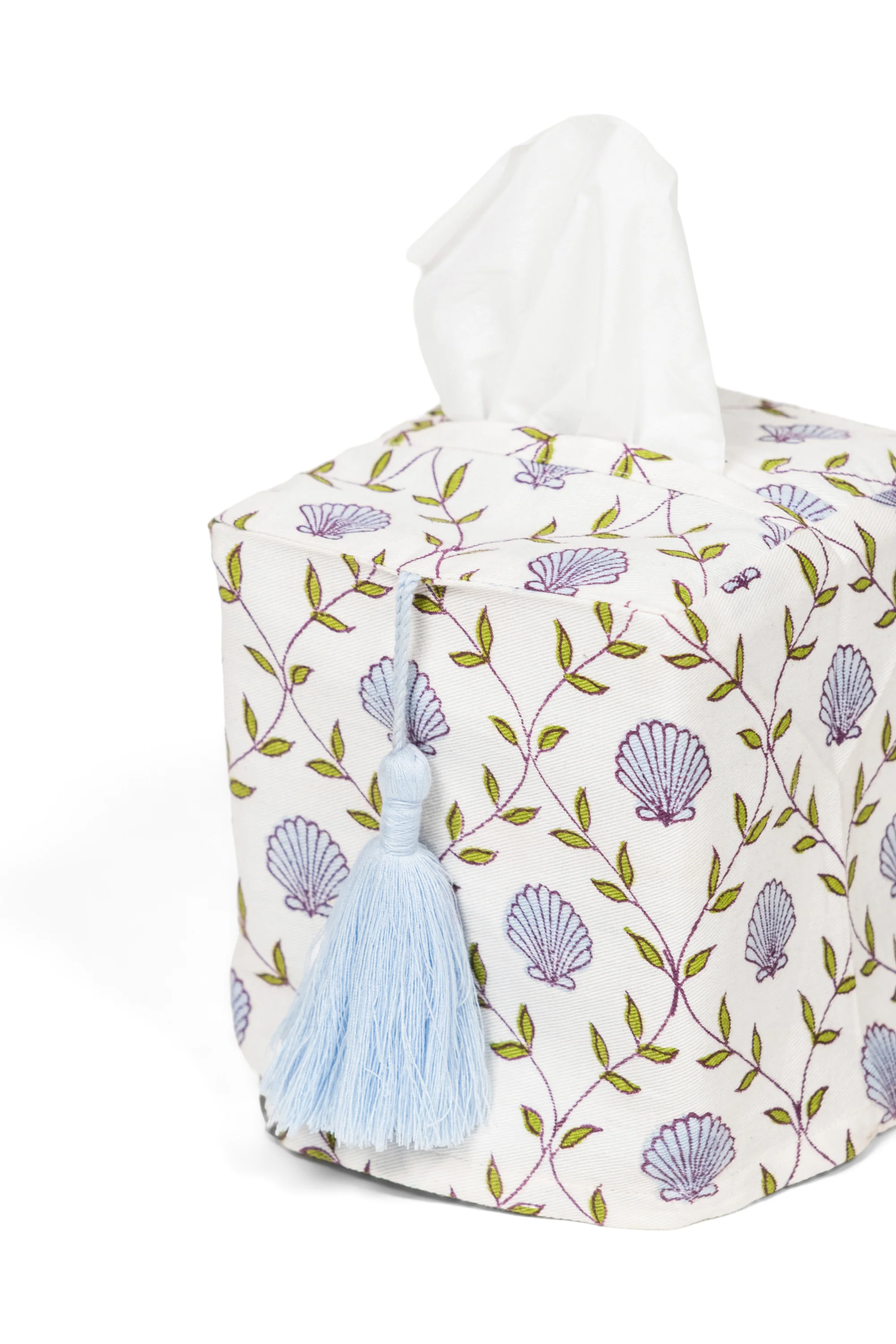 Seashell Blockprint Tissue Box Cover - Image 5