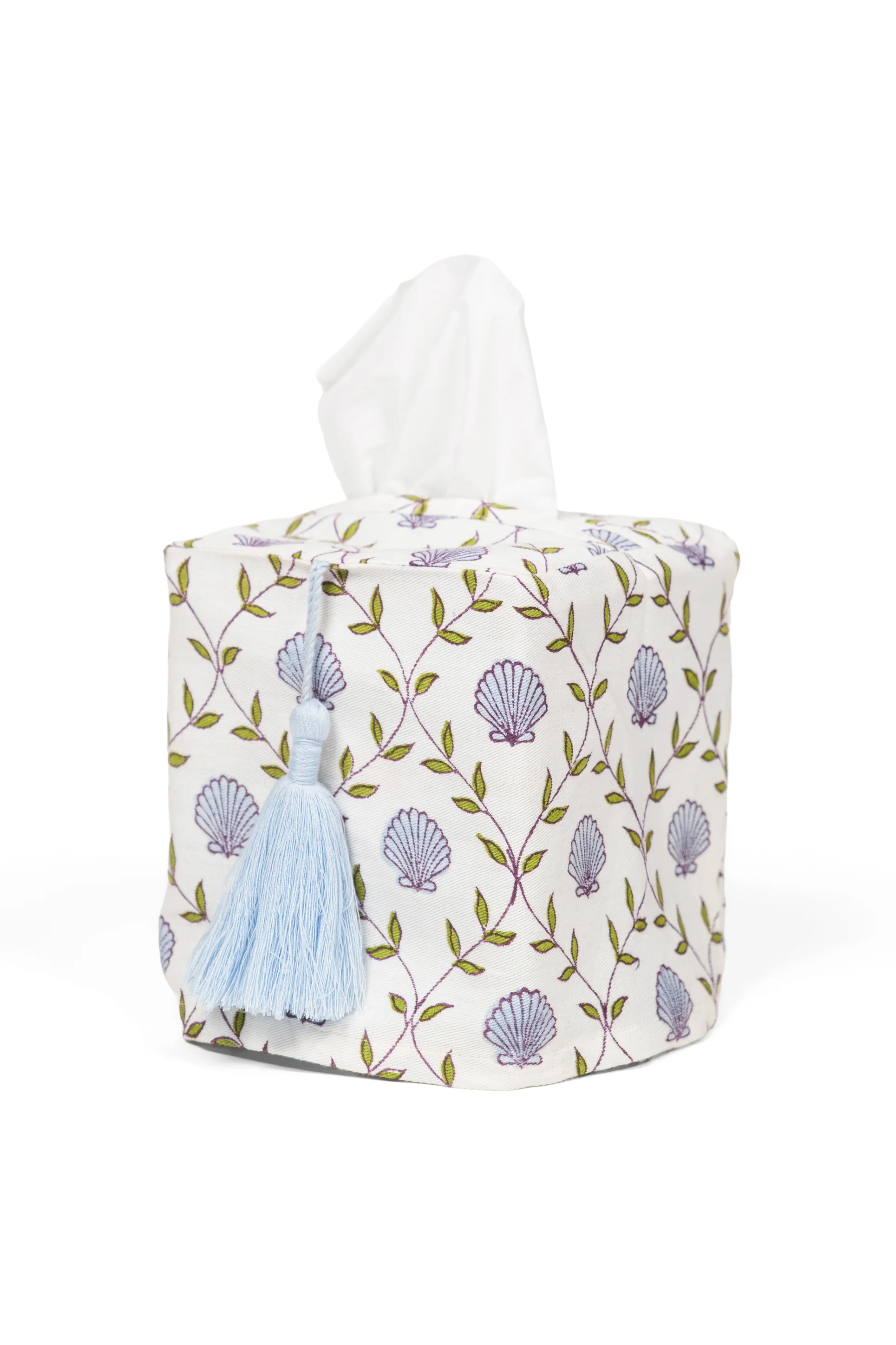 Seashell Blockprint Tissue Box Cover - Image 6