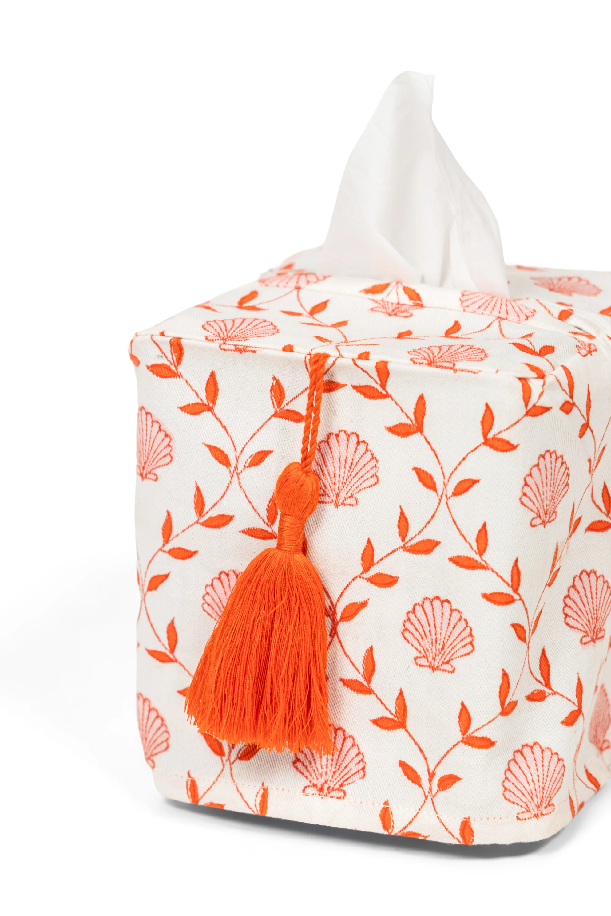 Seashell Blockprint Tissue Box Cover - Image 8