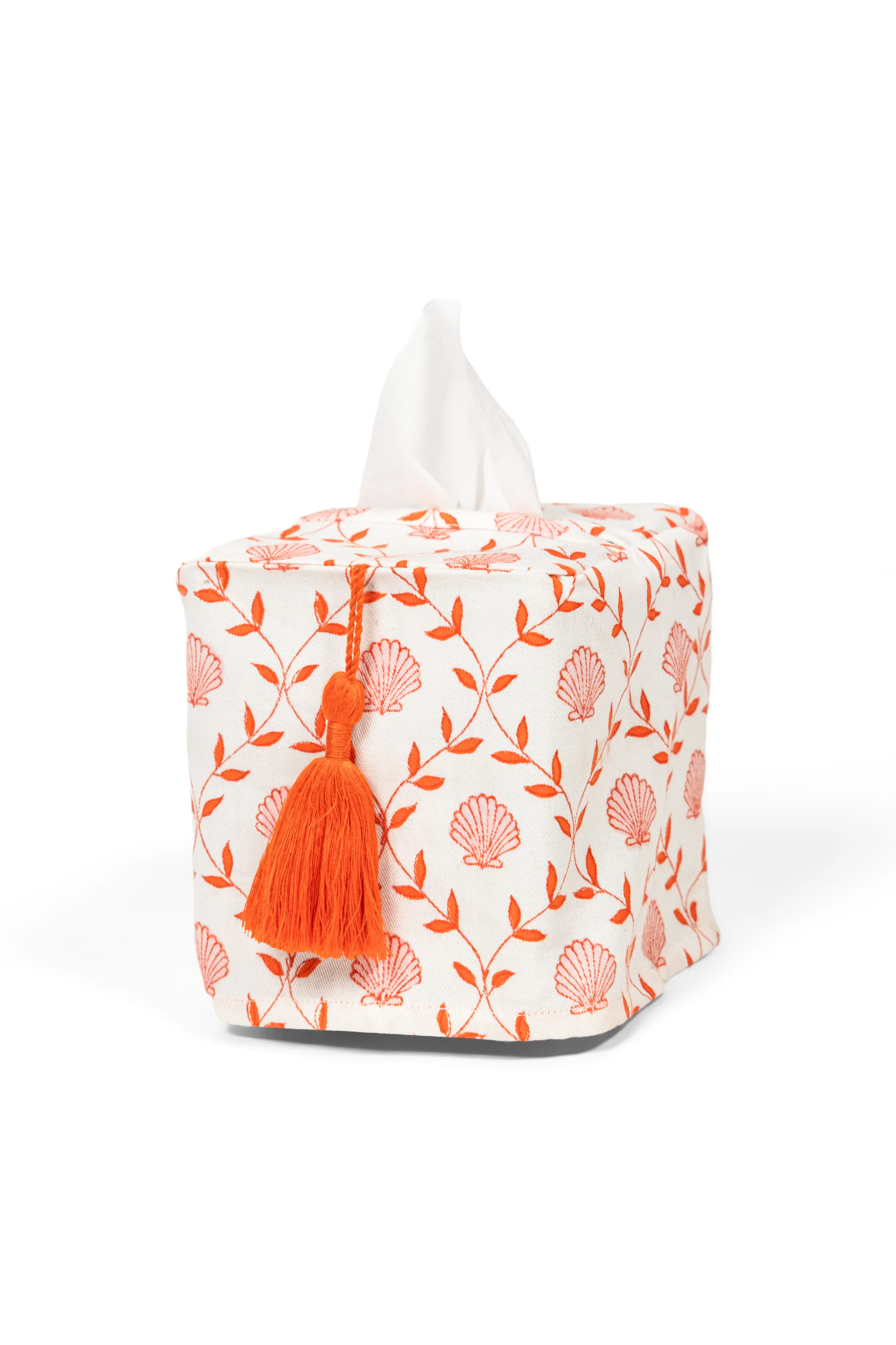 Seashell Blockprint Tissue Box Cover - Image 9