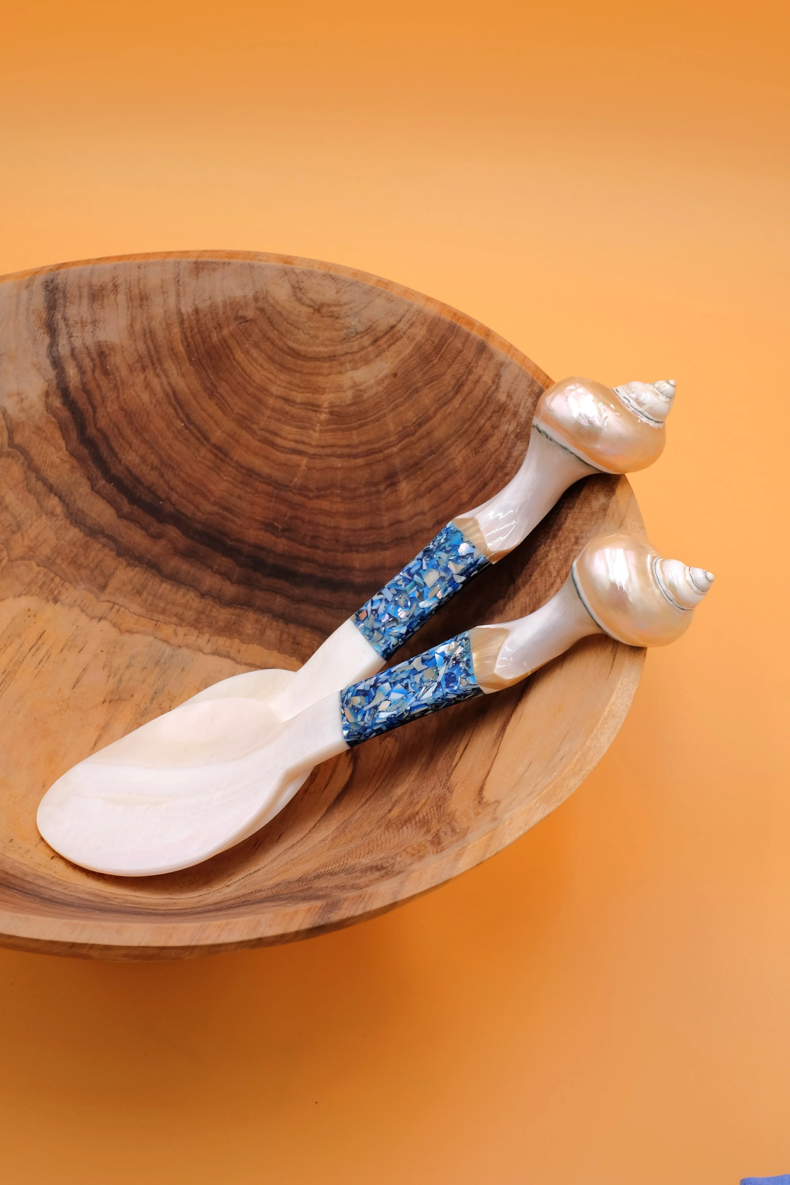 Seashell Serving Set in Blue - Image 3