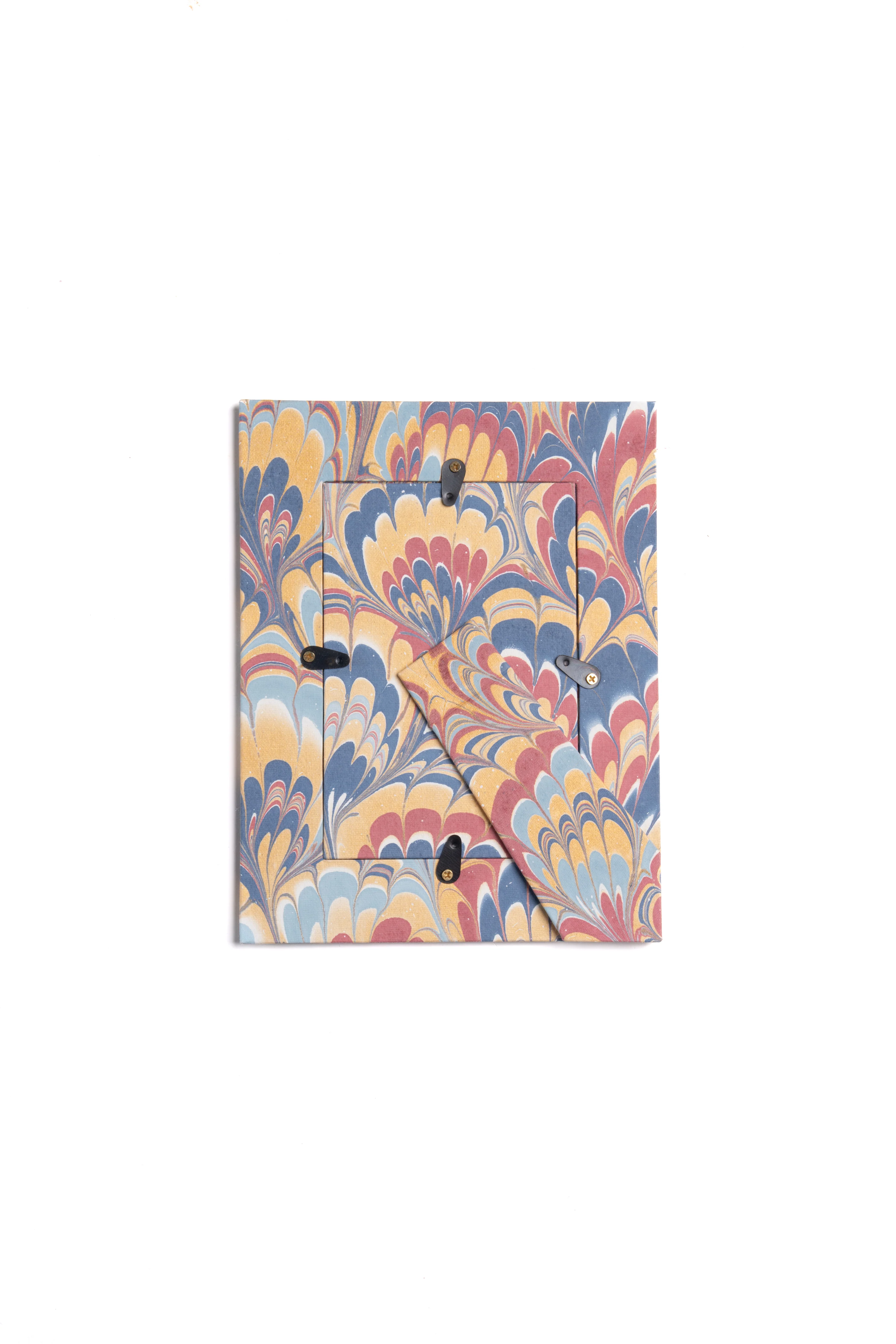 Hand-Marbled Picture Frame in Venetian Swirl, 4x6 - Image 3