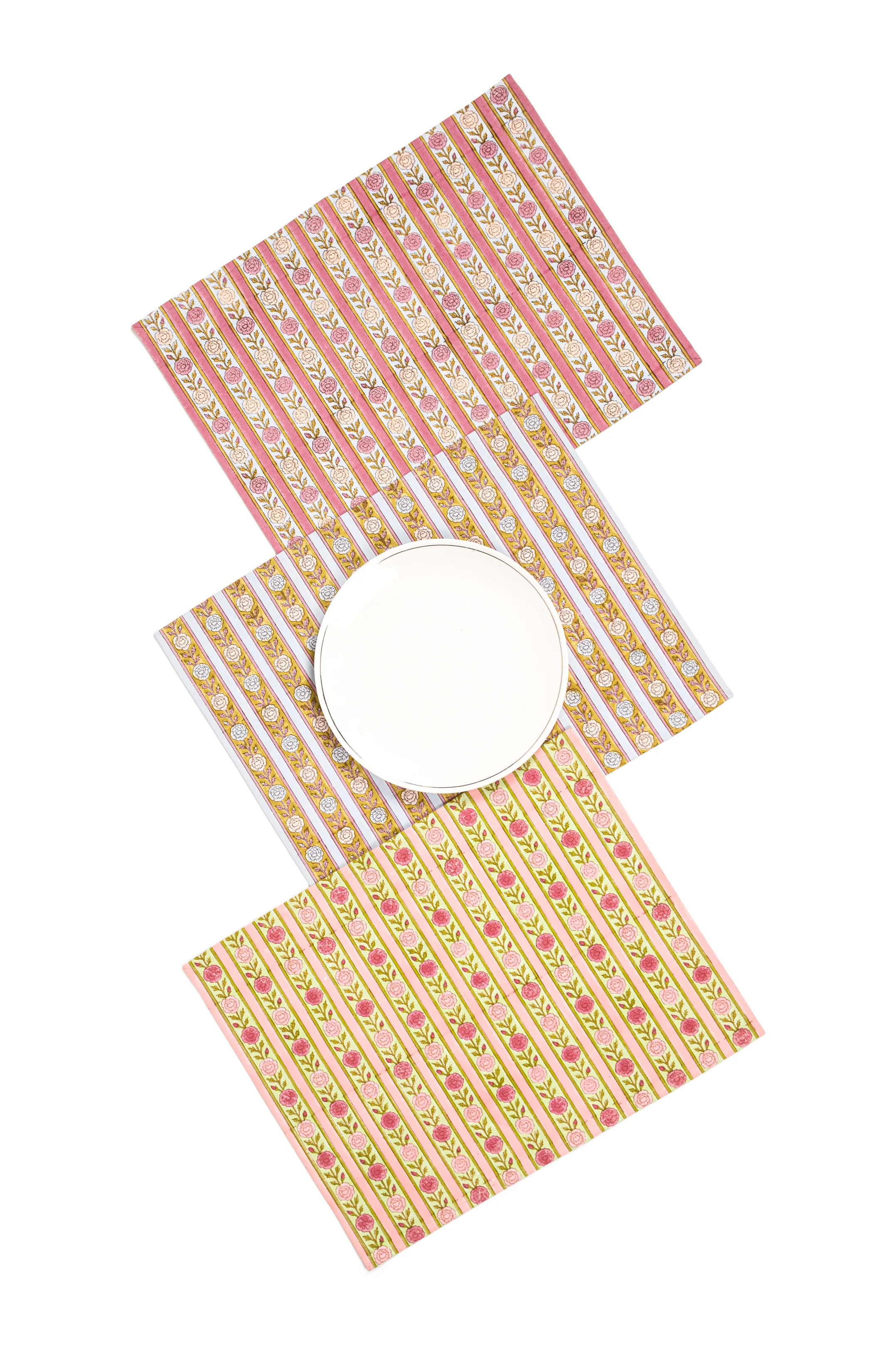 Vintage Floral Stripes Placemat