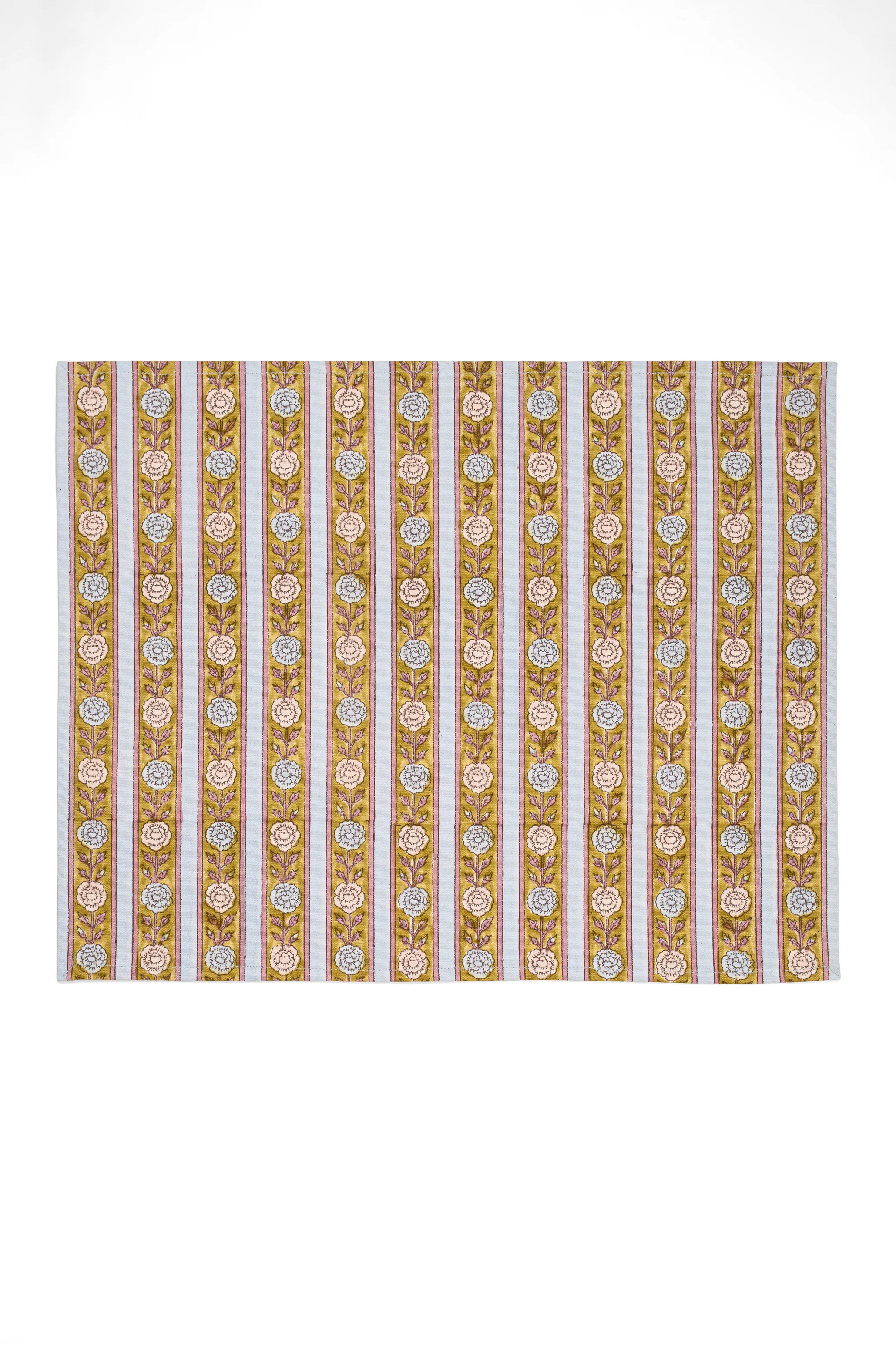 Vintage Floral Stripes Placemat - Image 2