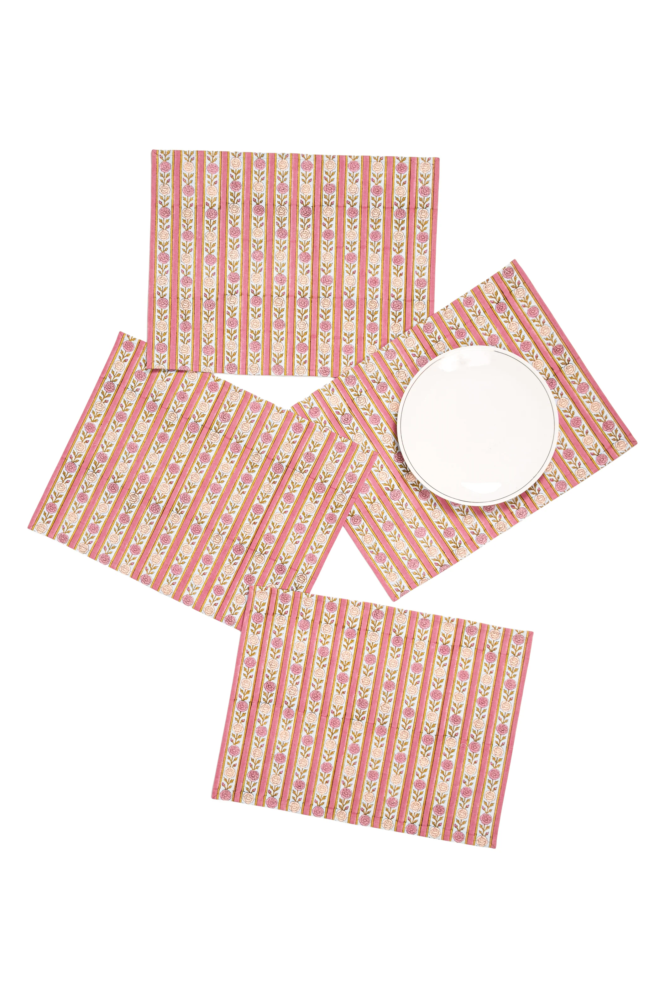 Vintage Floral Stripes Placemat - Image 6