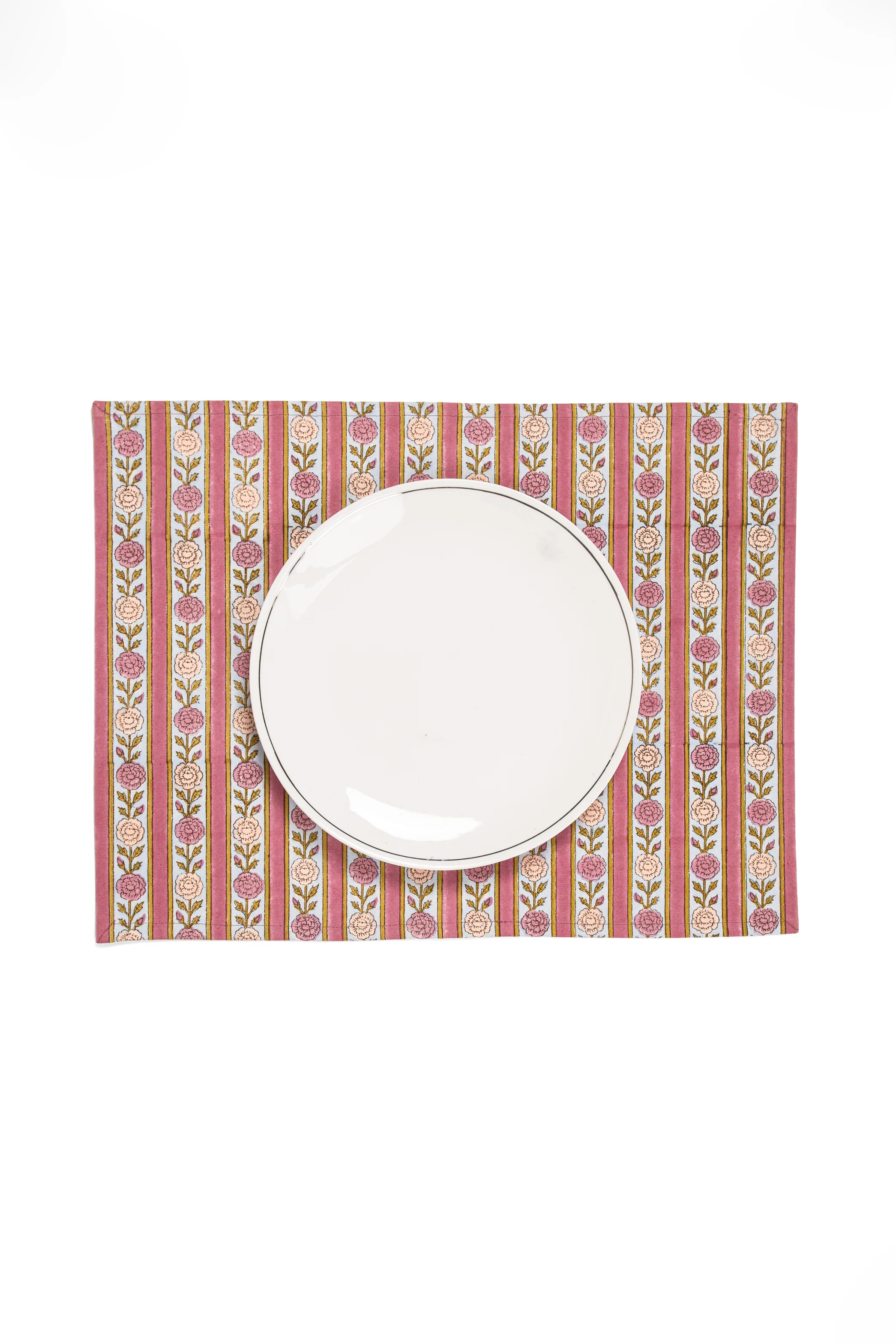Vintage Floral Stripes Placemat - Image 7