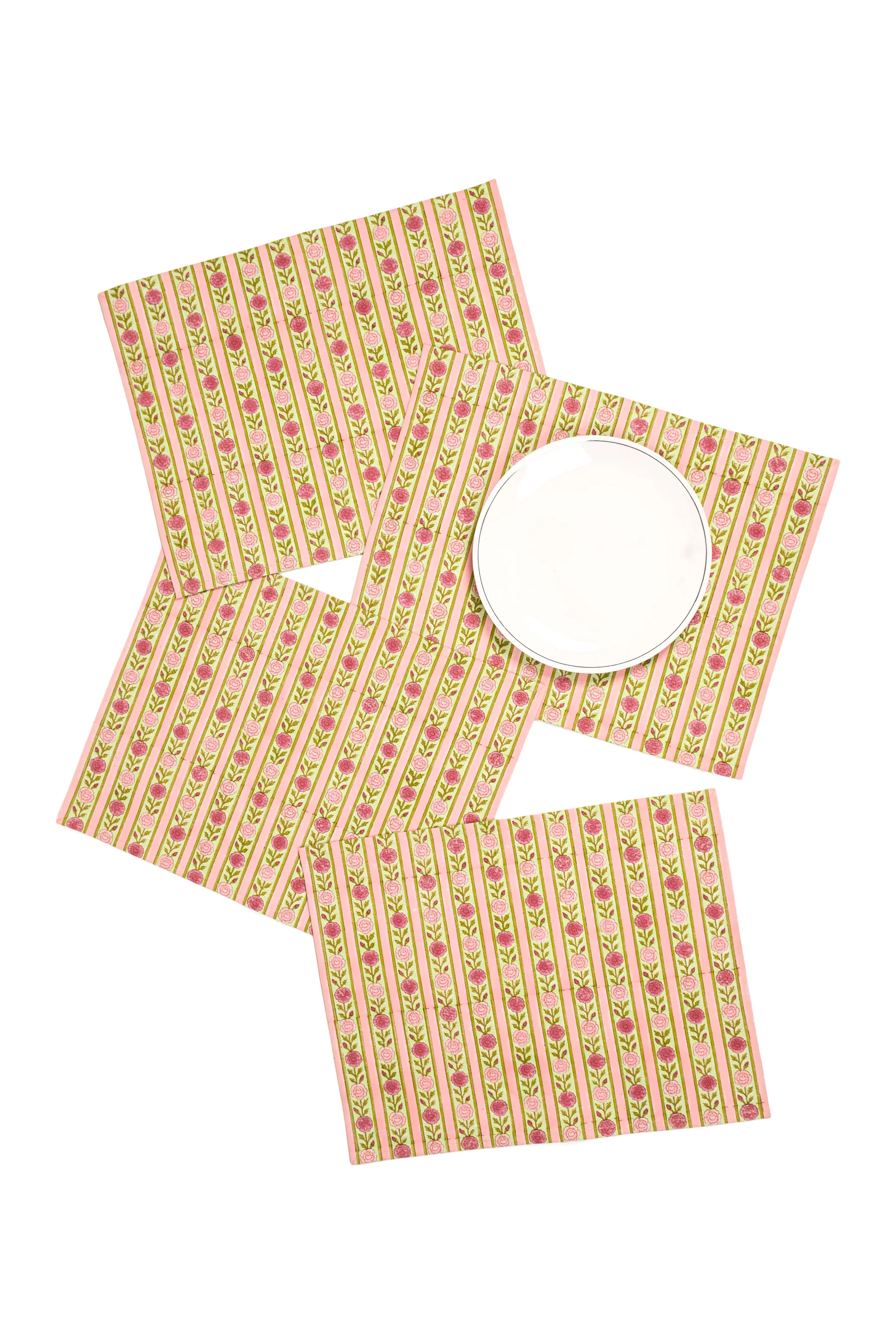 Vintage Floral Stripes Placemat - Image 8
