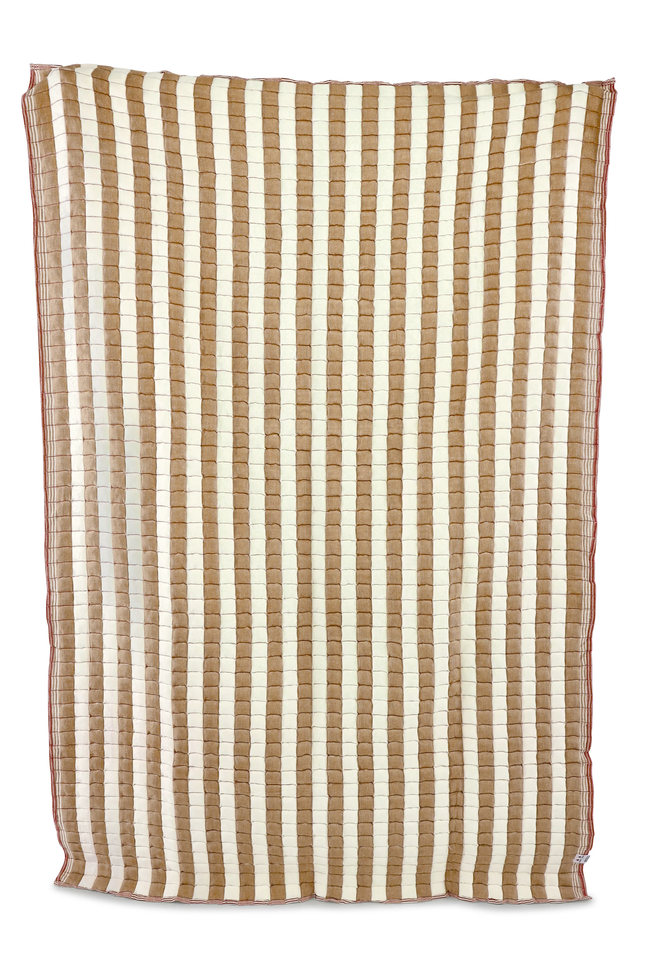 Dusty Pink & Taupe Reversible Sujani Quilt - Image 4